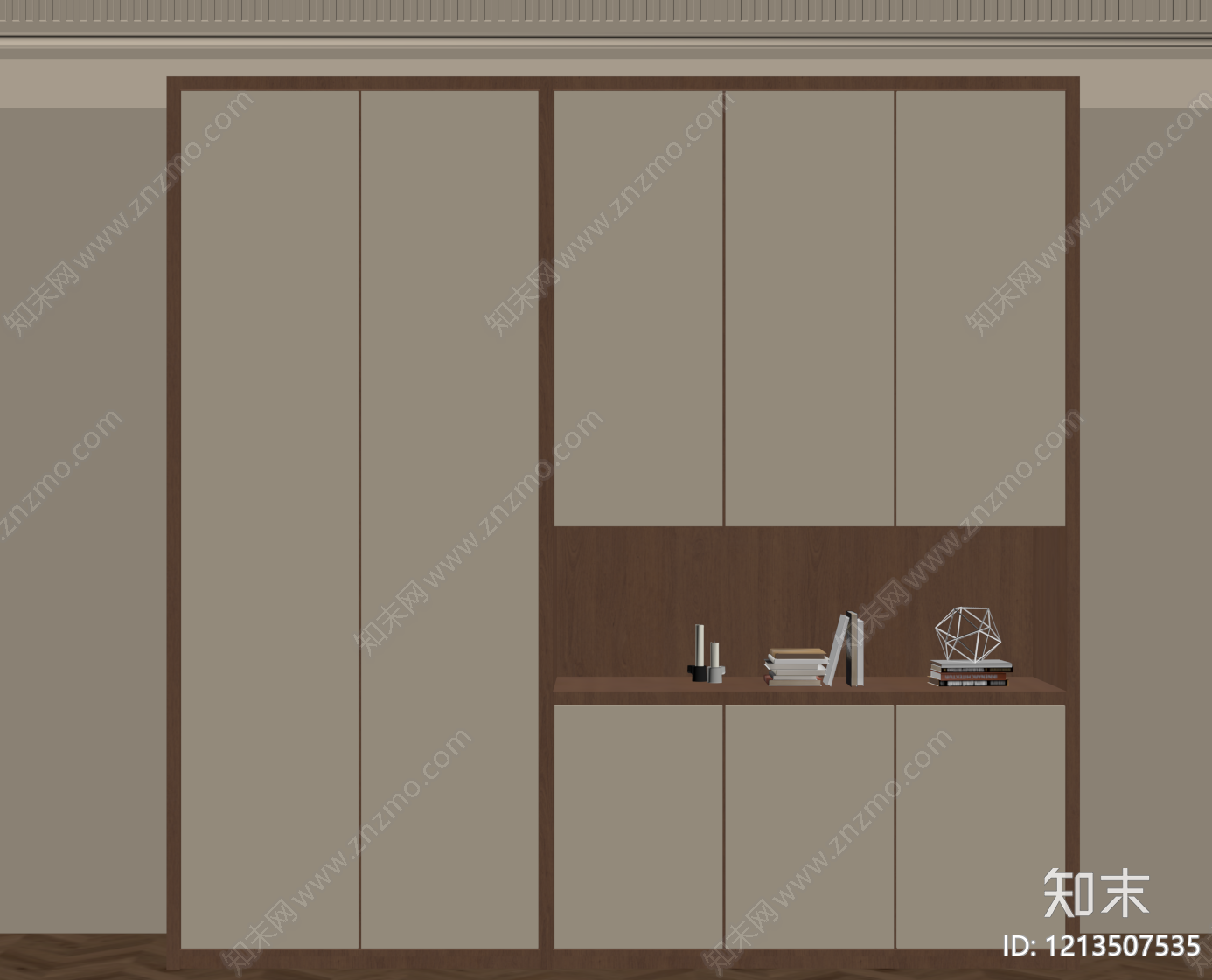 现代玄关柜SU模型下载【ID:1213507535】