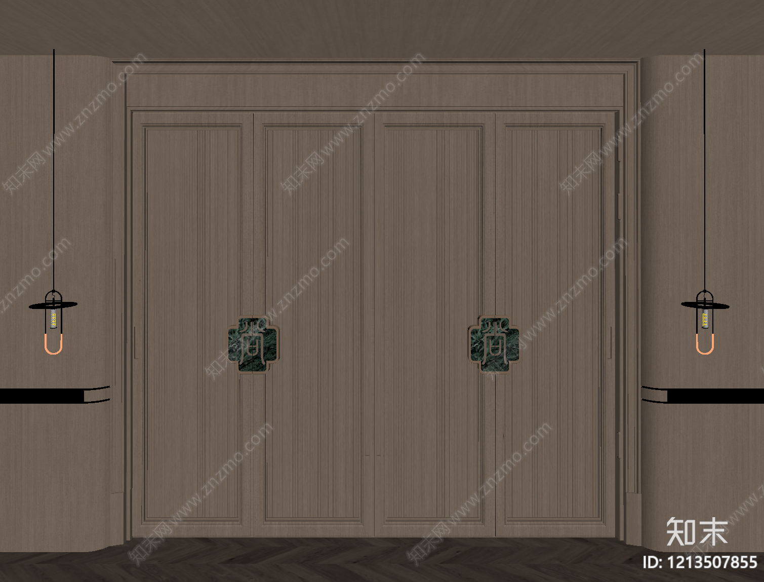 新中式折叠门SU模型下载【ID:1213507855】