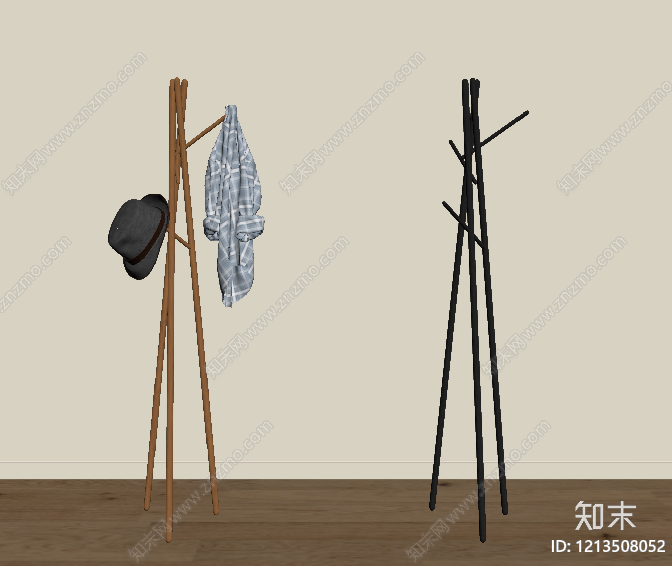 现代衣架SU模型下载【ID:1213508052】