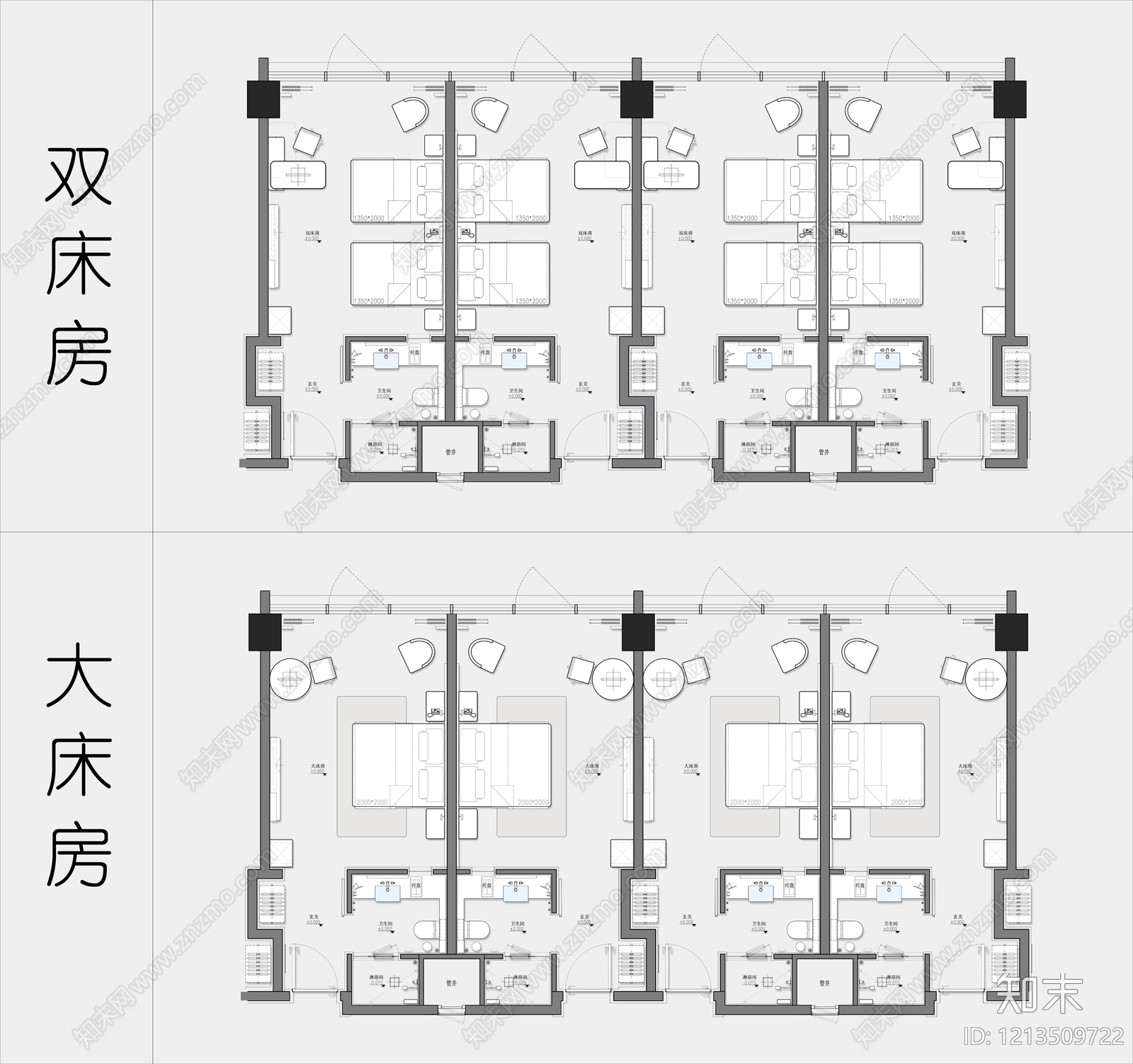 酒店客房施工图下载【ID:1213509722】