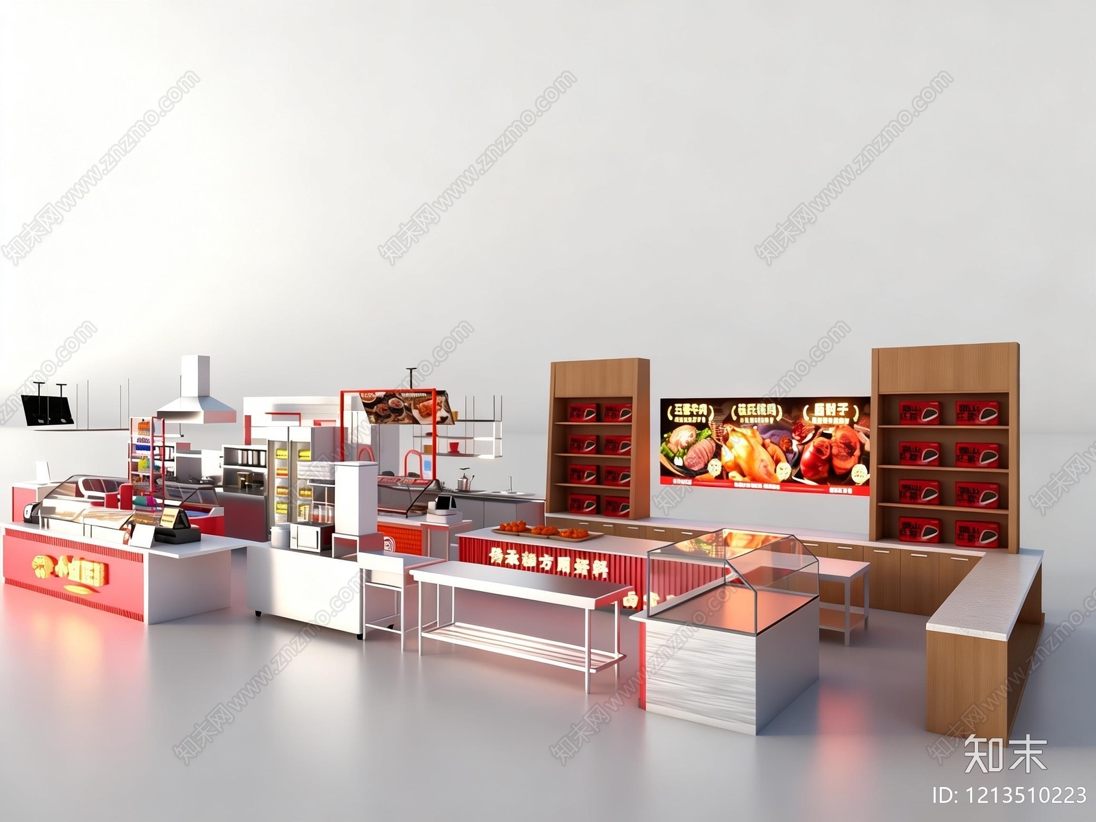 现代简约其他餐饮空间3D模型下载【ID:1213510223】