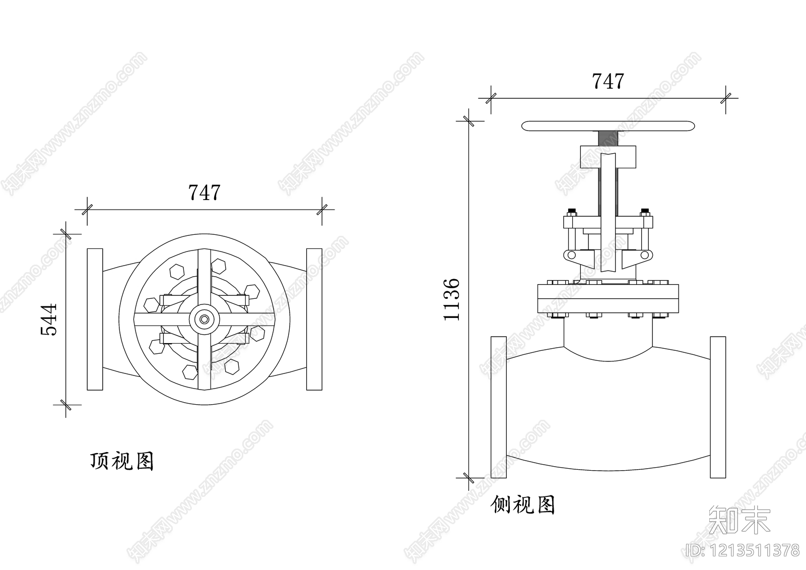 现代五金管件cad施工图下载【ID:1213511378】