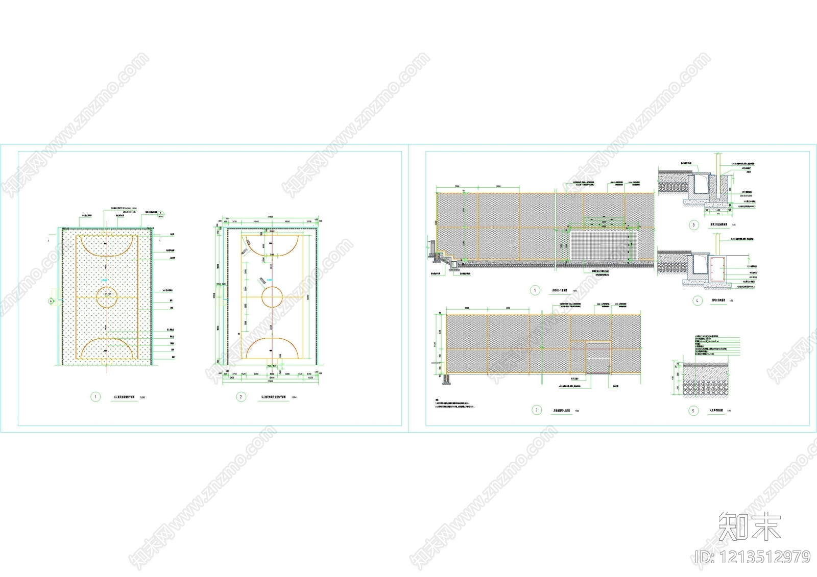 现代足球场施工图下载【ID:1213512979】