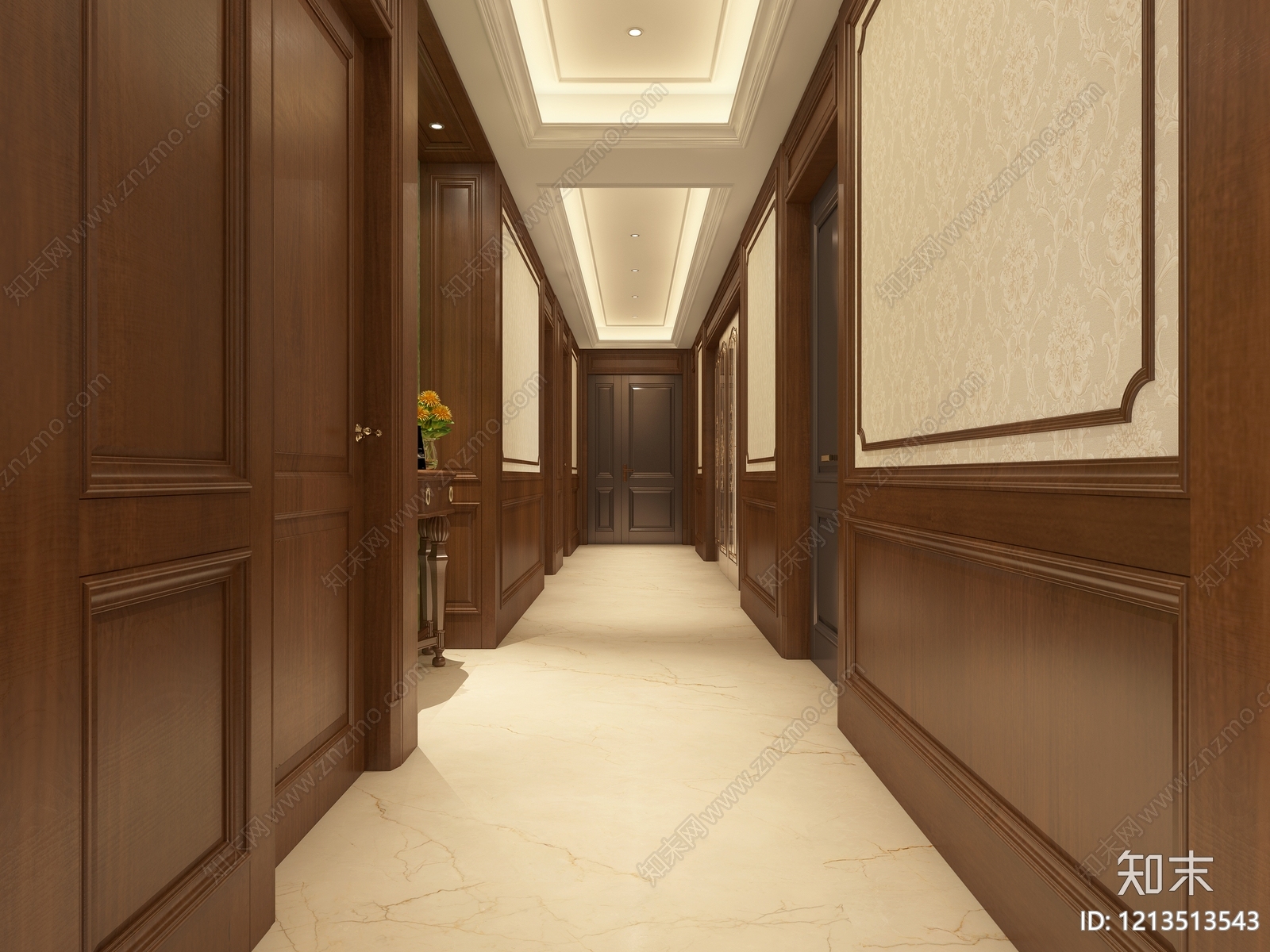 美式玄关3D模型下载【ID:1213513543】