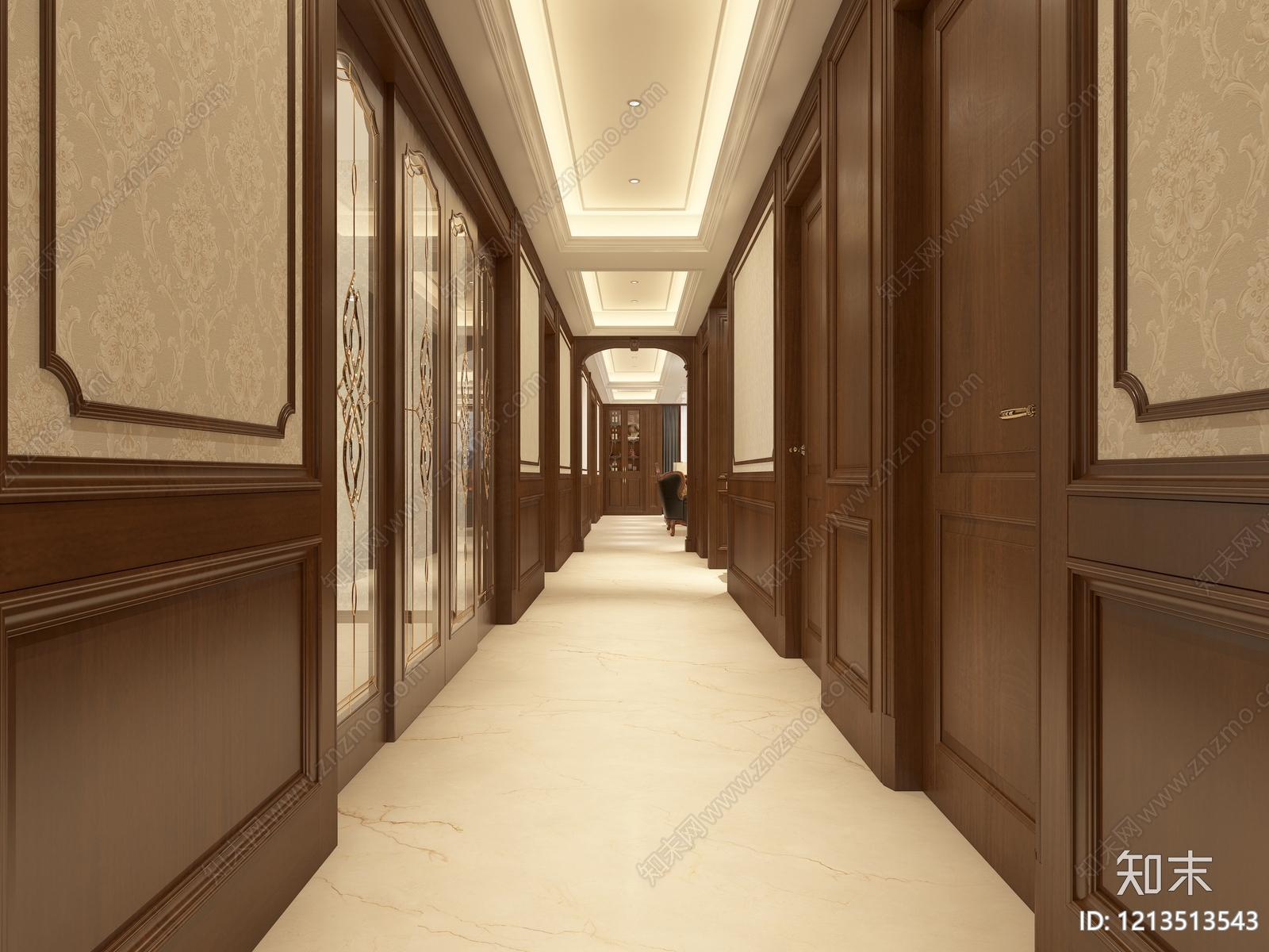 美式玄关3D模型下载【ID:1213513543】
