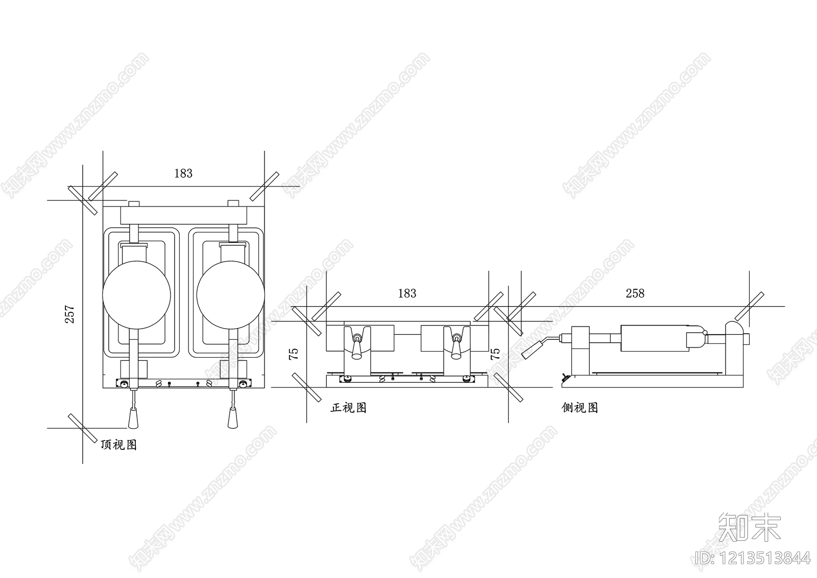 电器三视图施工图下载【ID:1213513844】