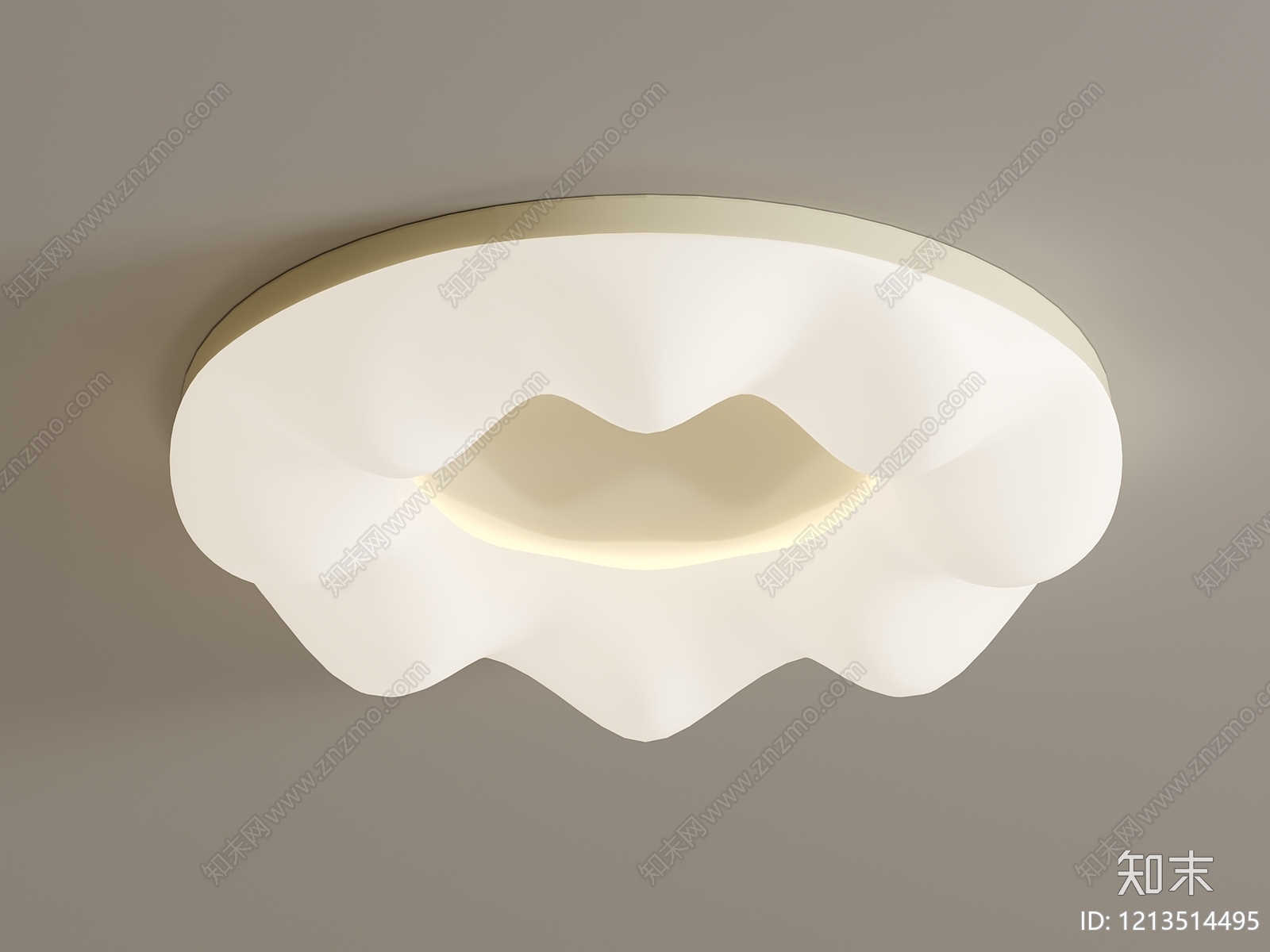 奶油风儿童房吸顶灯3D模型下载【ID:1213514495】