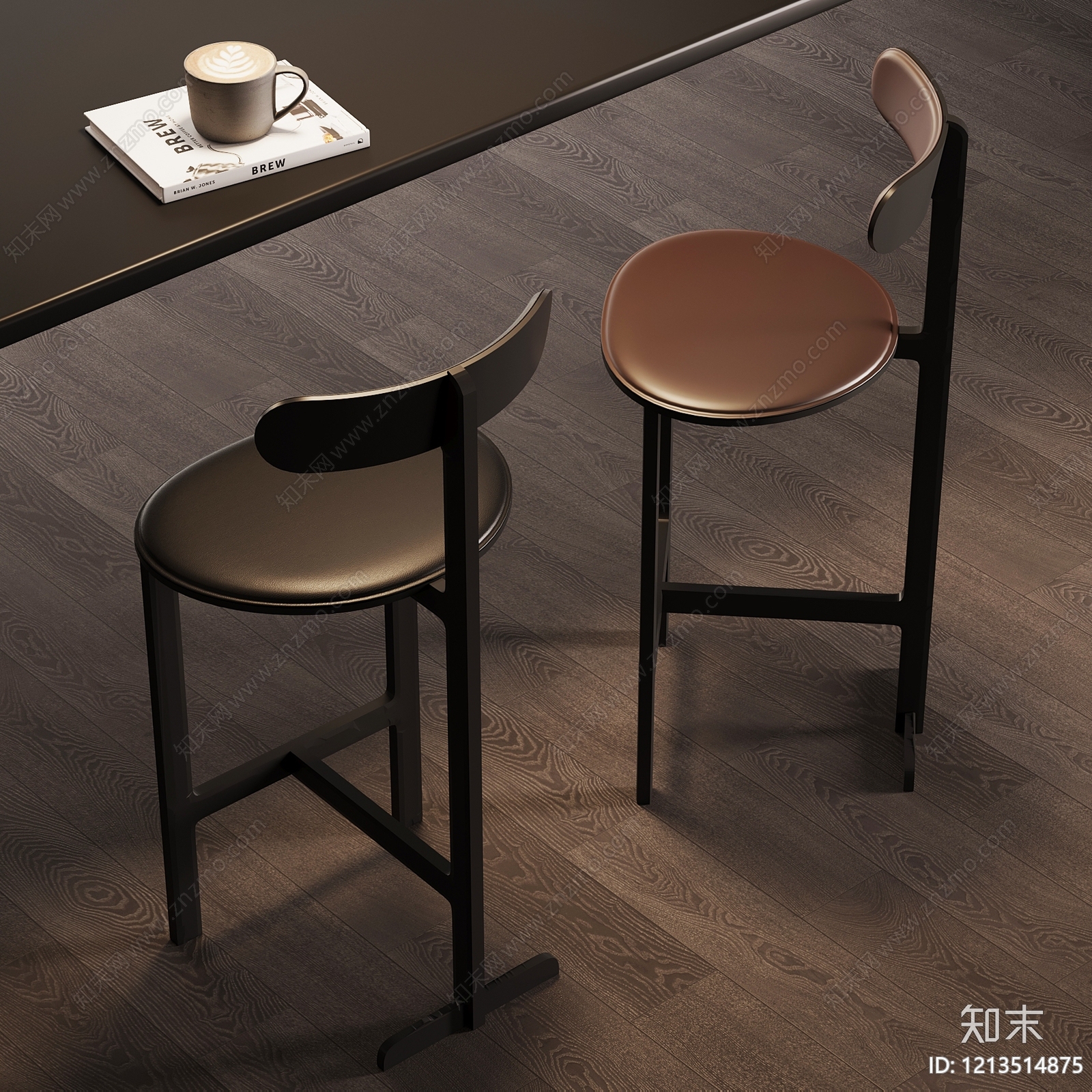 极简吧椅3D模型下载【ID:1213514875】