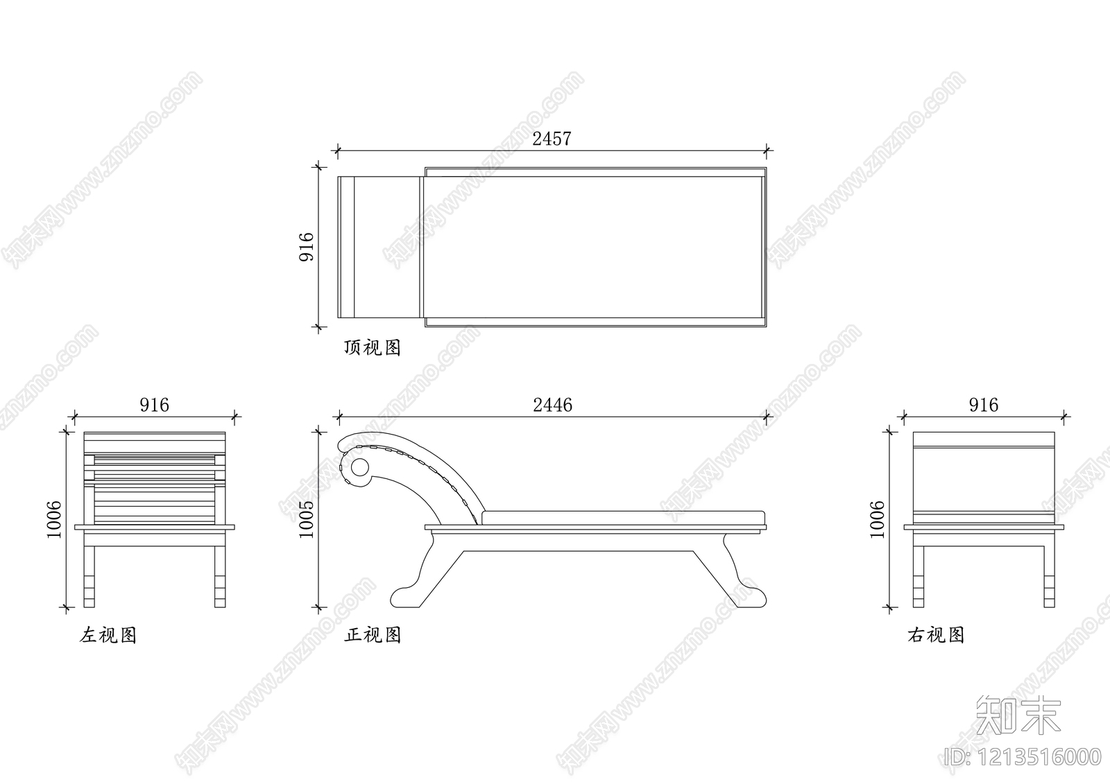 现代床施工图下载【ID:1213516000】