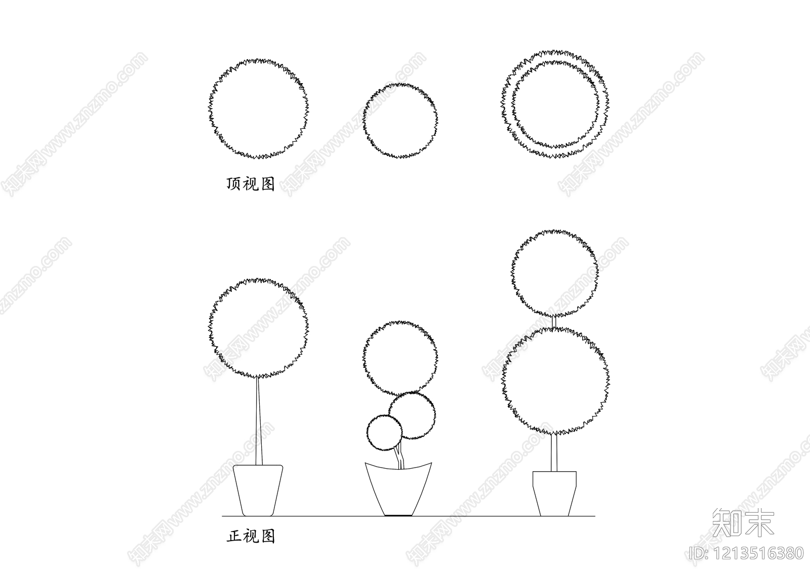 现代绿植施工图下载【ID:1213516380】
