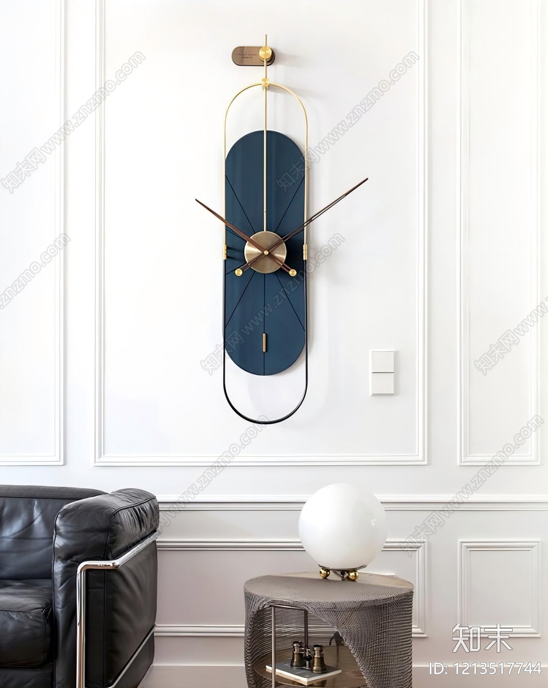 现代简约钟表SU模型下载【ID:1213517744】