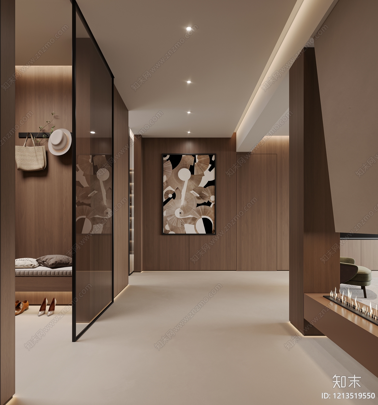 现代简约玄关3D模型下载【ID:1213519550】