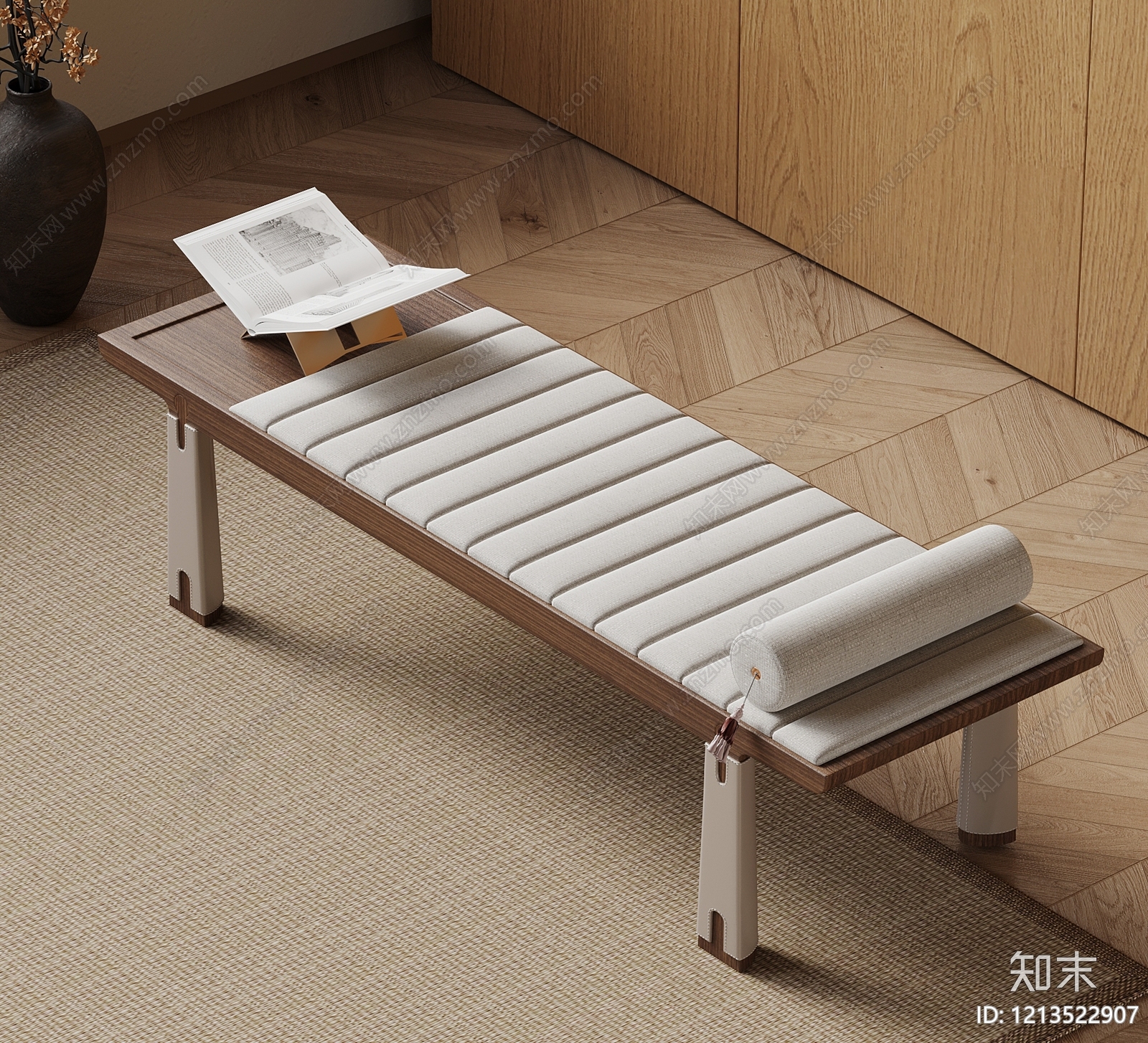 新中式床尾凳3D模型下载【ID:1213522907】