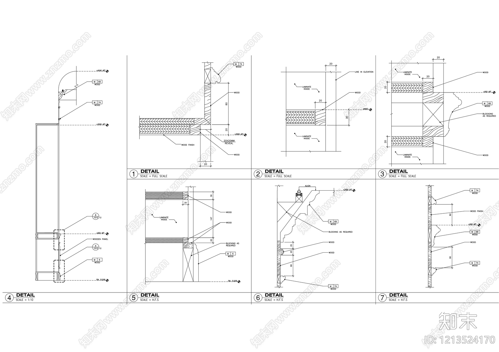 现代柜子施工图下载【ID:1213524170】