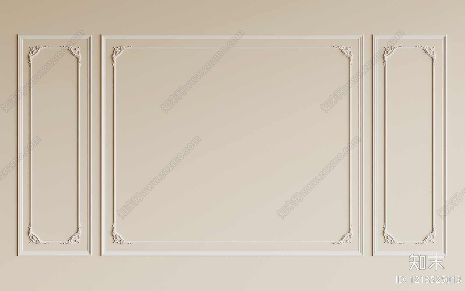 奶油风雕花3D模型下载【ID:1213525013】