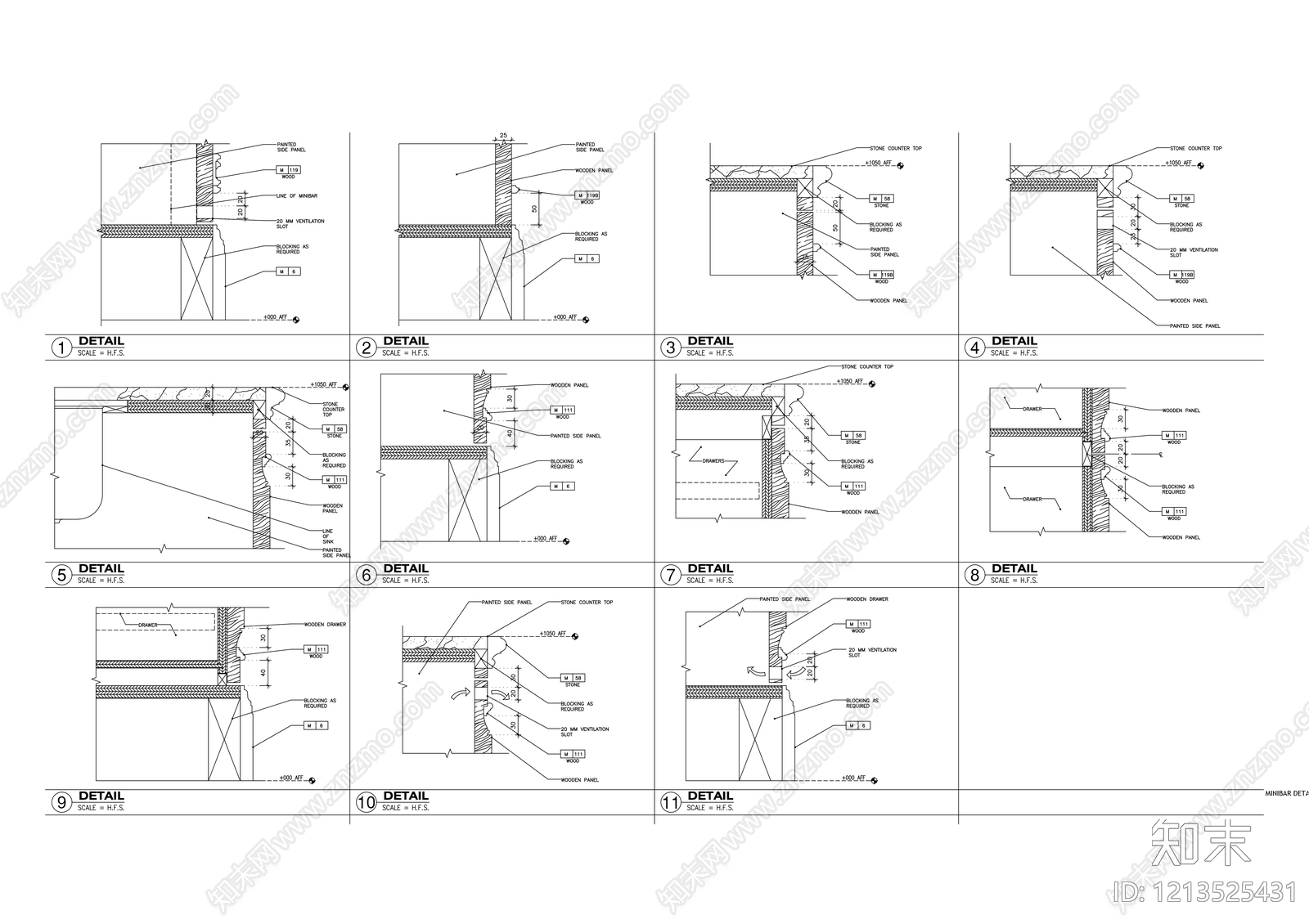 现代柜子施工图下载【ID:1213525431】