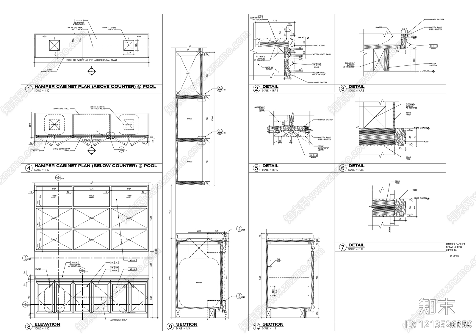 现代柜子施工图下载【ID:1213526359】