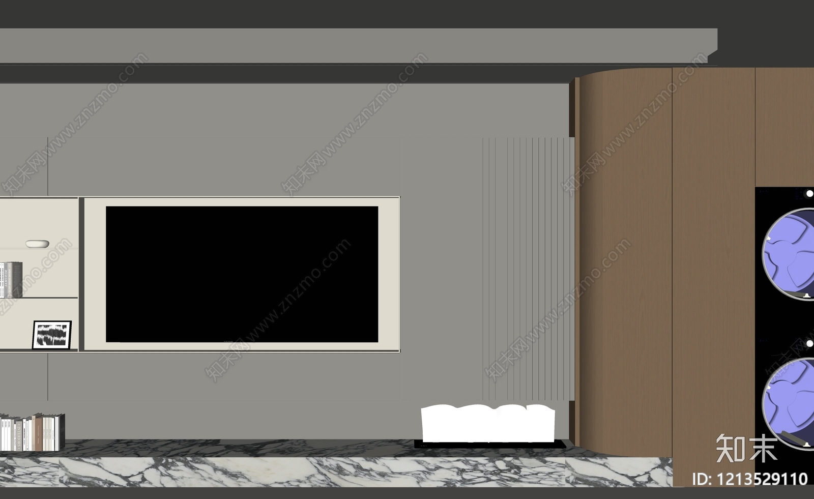 现代背景墙SU模型下载【ID:1213529110】