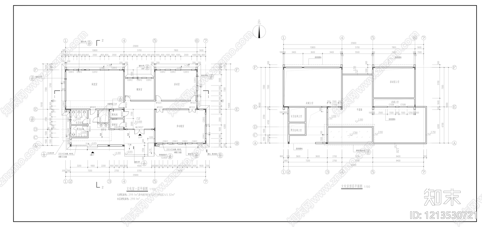 现代会议中心建筑cad施工图下载【ID:1213530721】