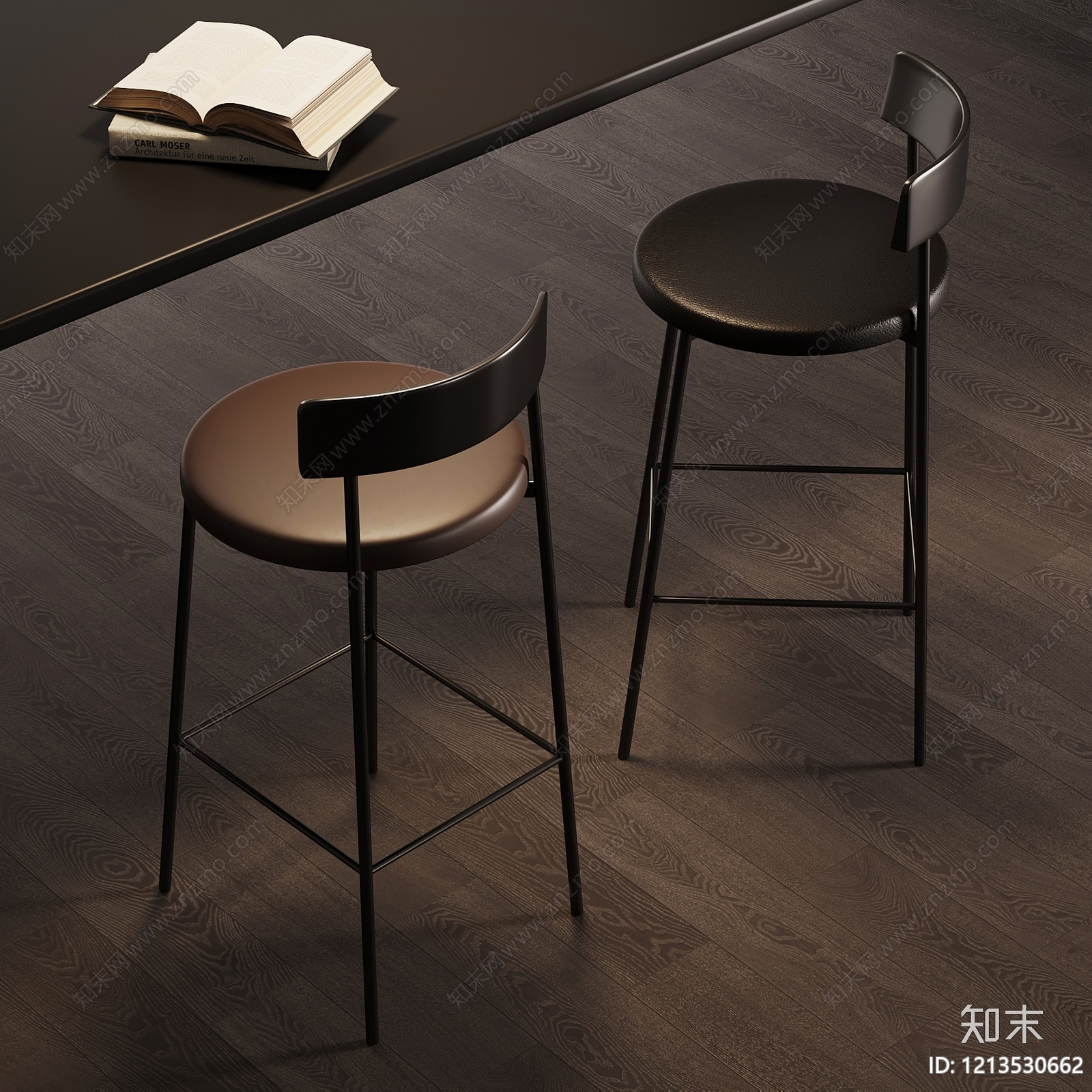 极简吧椅3D模型下载【ID:1213530662】