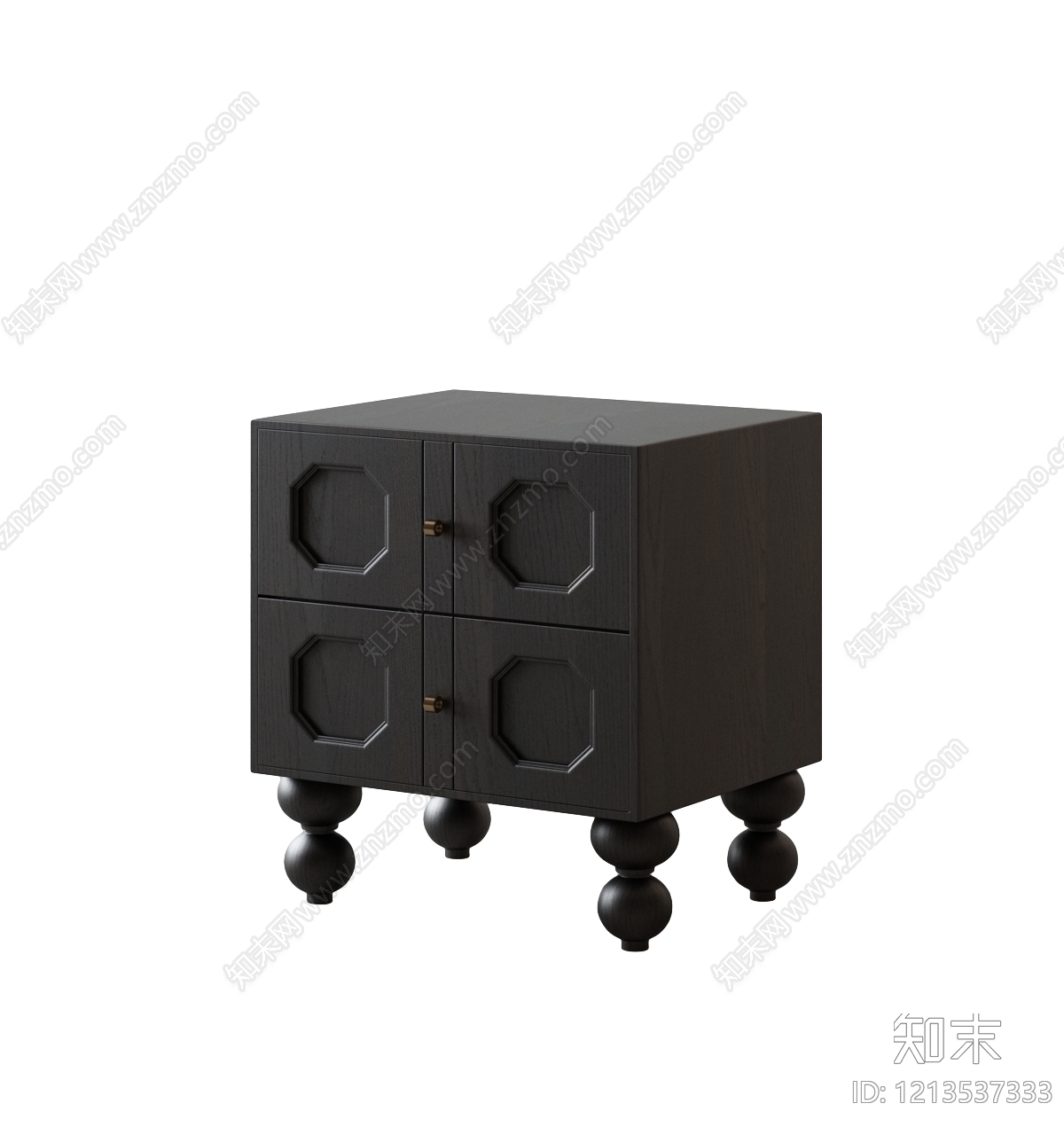 中古风床头柜SU模型下载【ID:1213537333】
