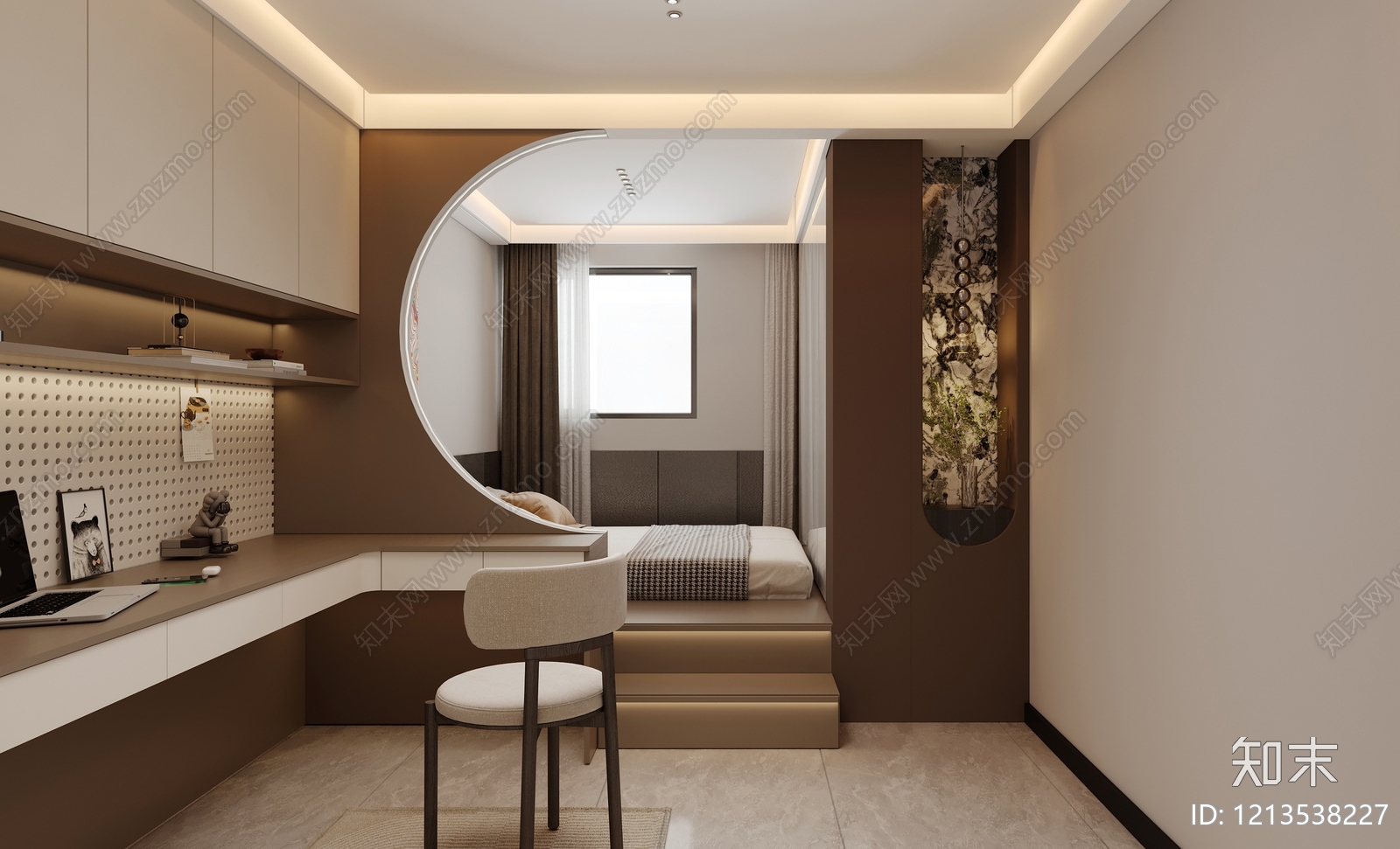 现代简约家居卧室3D模型下载【ID:1213538227】