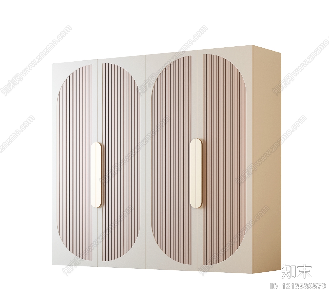 奶油风衣柜3D模型下载【ID:1213538516】