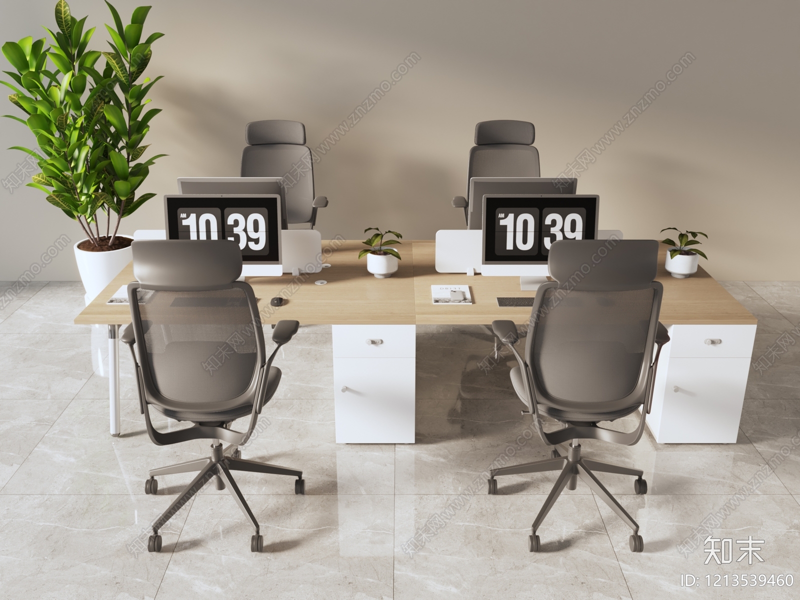 现代简约办公室3D模型下载【ID:1213539460】