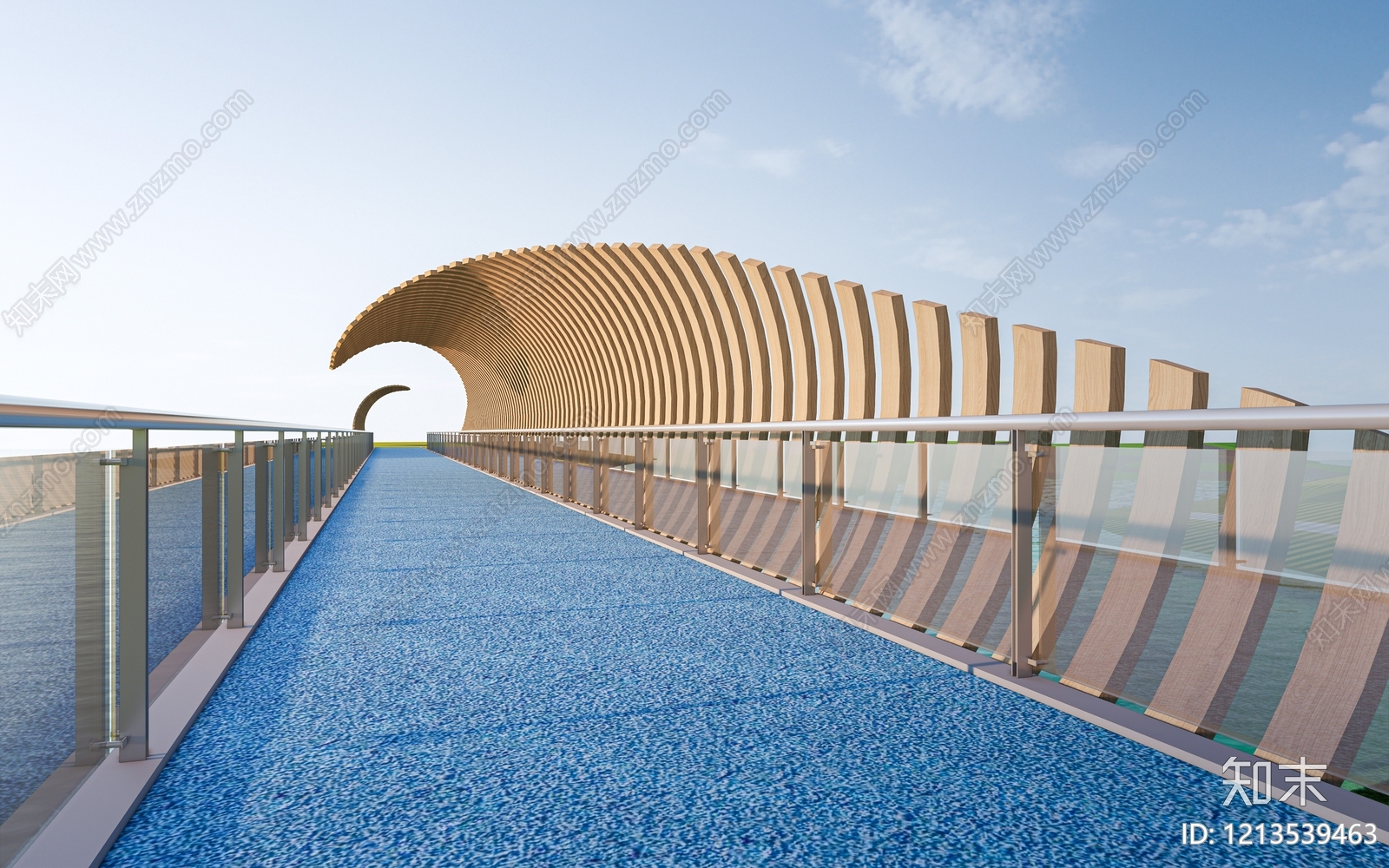 现代主义天桥SU模型下载【ID:1213539463】