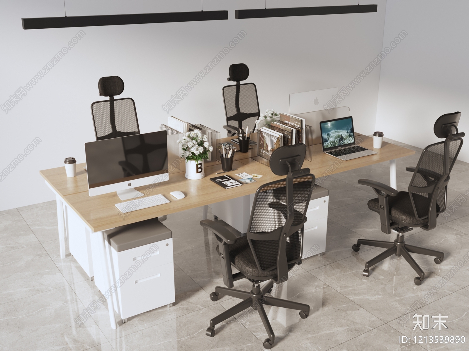 现代简约办公室3D模型下载【ID:1213539890】