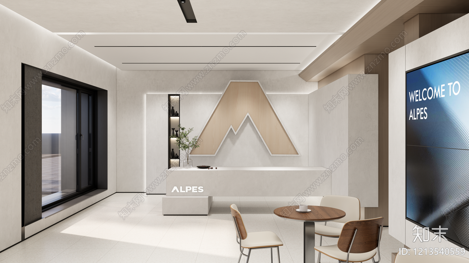 现代门窗展厅SU模型下载【ID:1213540559】