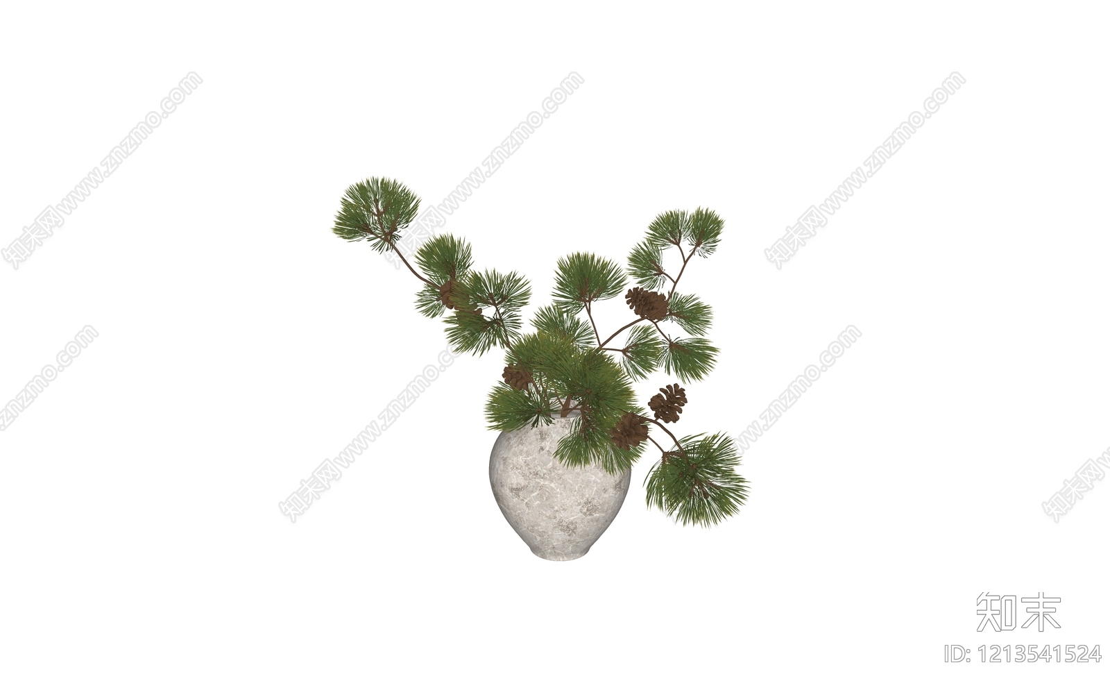 侘寂花艺SU模型下载【ID:1213541524】