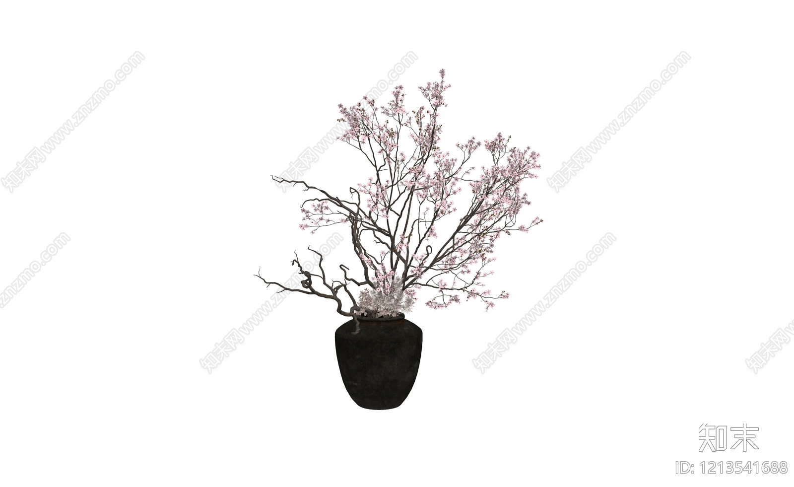 侘寂花艺SU模型下载【ID:1213541688】
