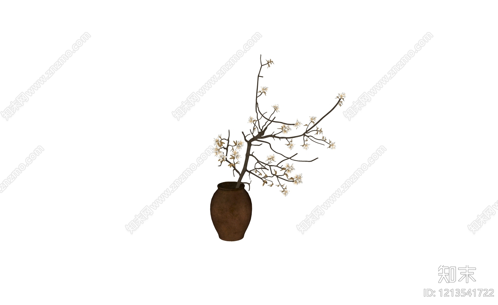 侘寂花艺SU模型下载【ID:1213541722】