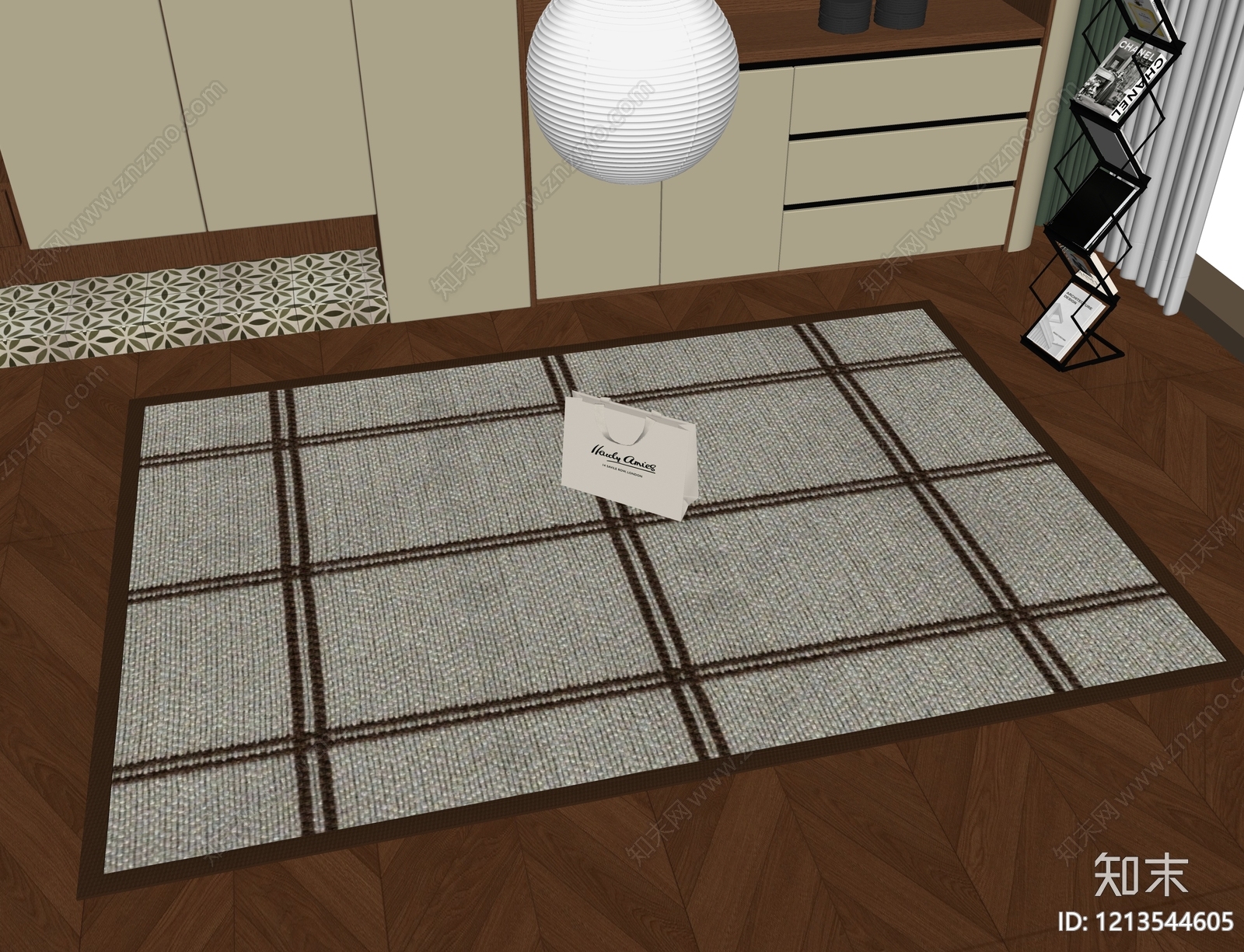 现代地毯SU模型下载【ID:1213544605】