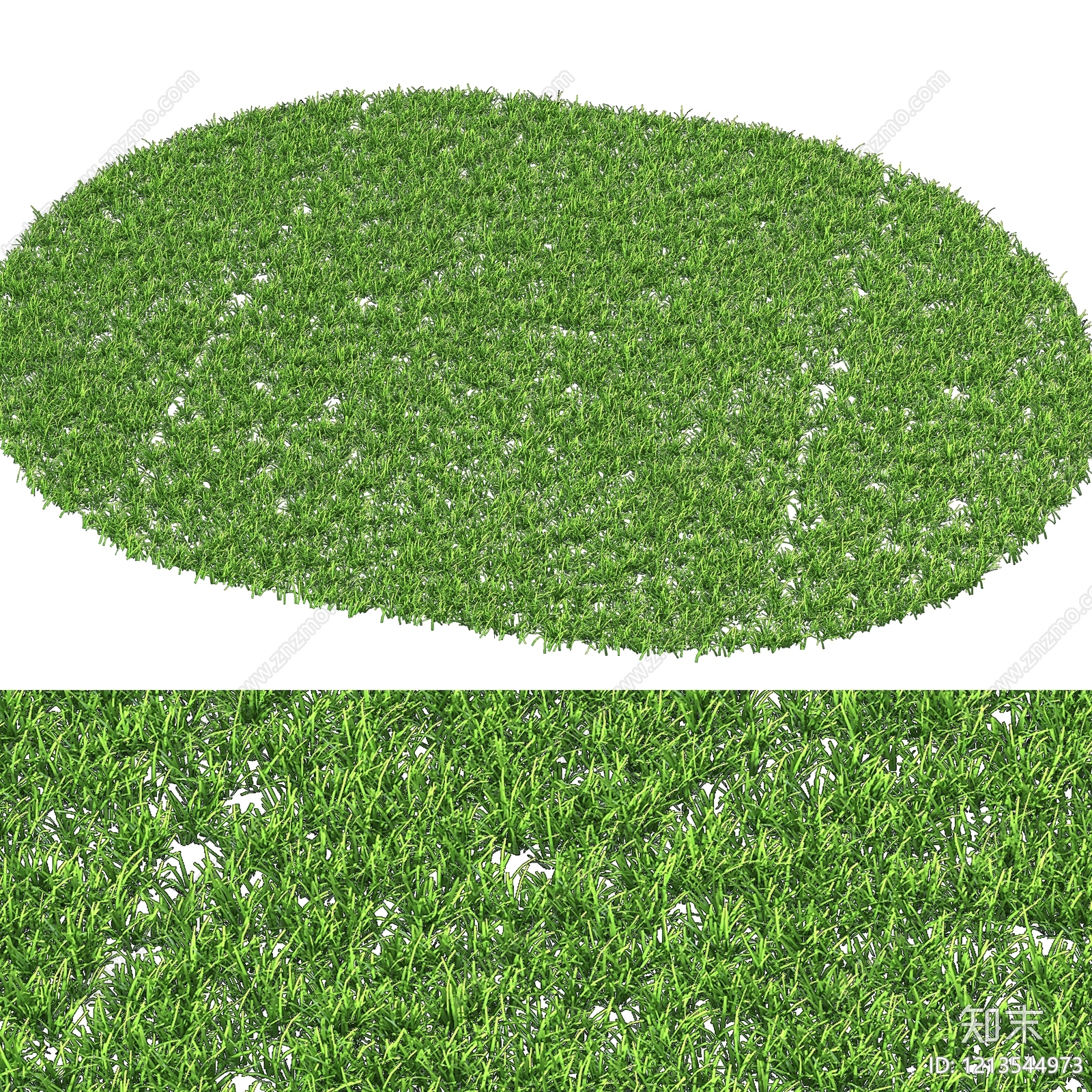 现代草坪SU模型下载【ID:1213544973】
