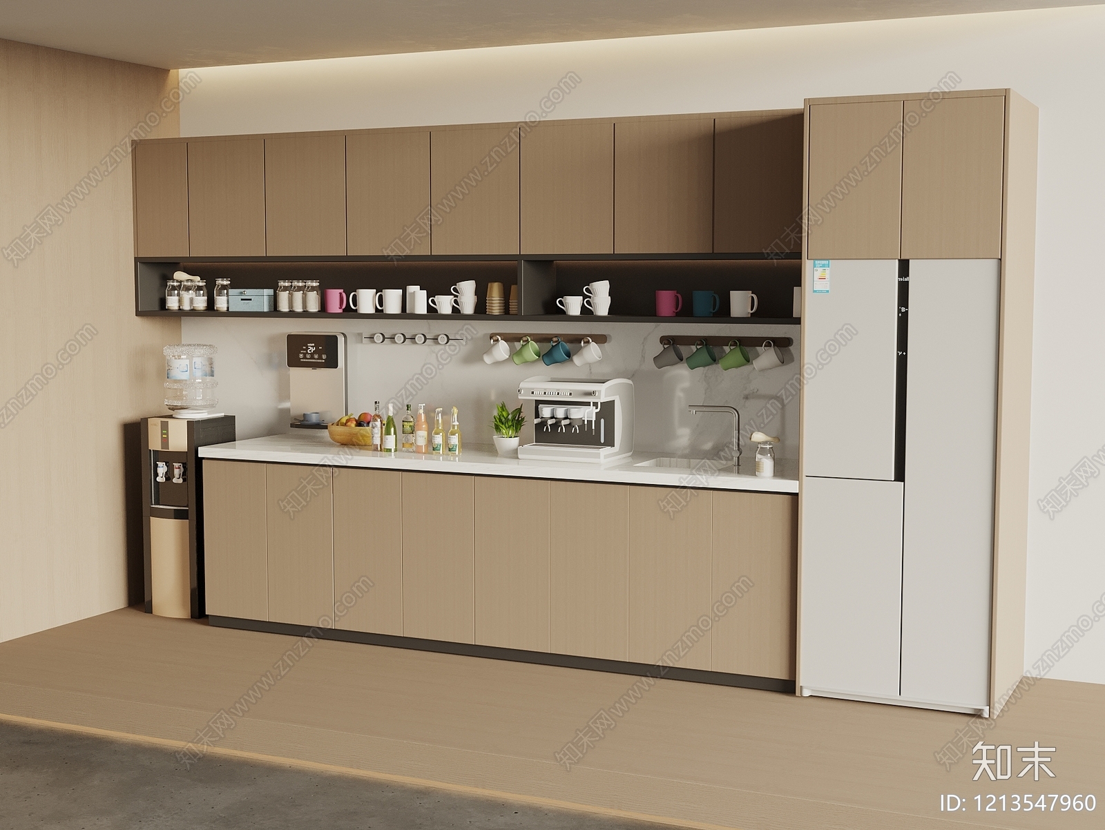 现代简约茶水间3D模型下载【ID:1213547960】