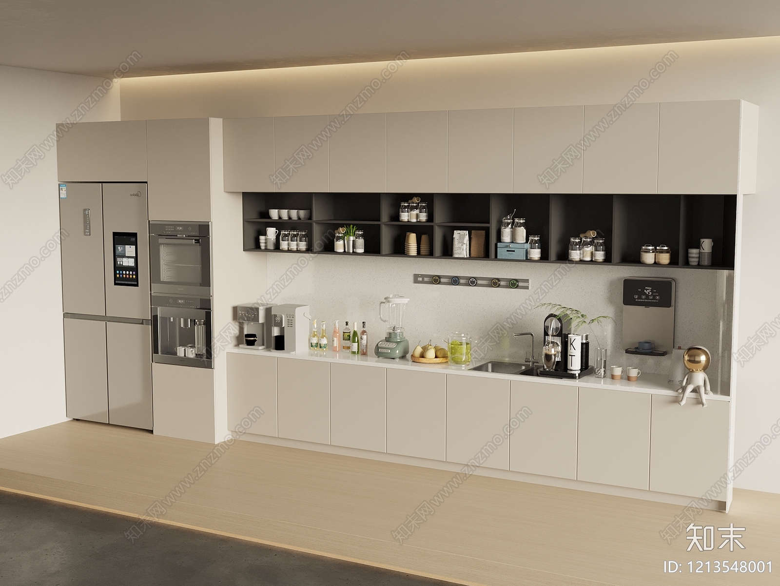 现代简约茶水间3D模型下载【ID:1213548001】