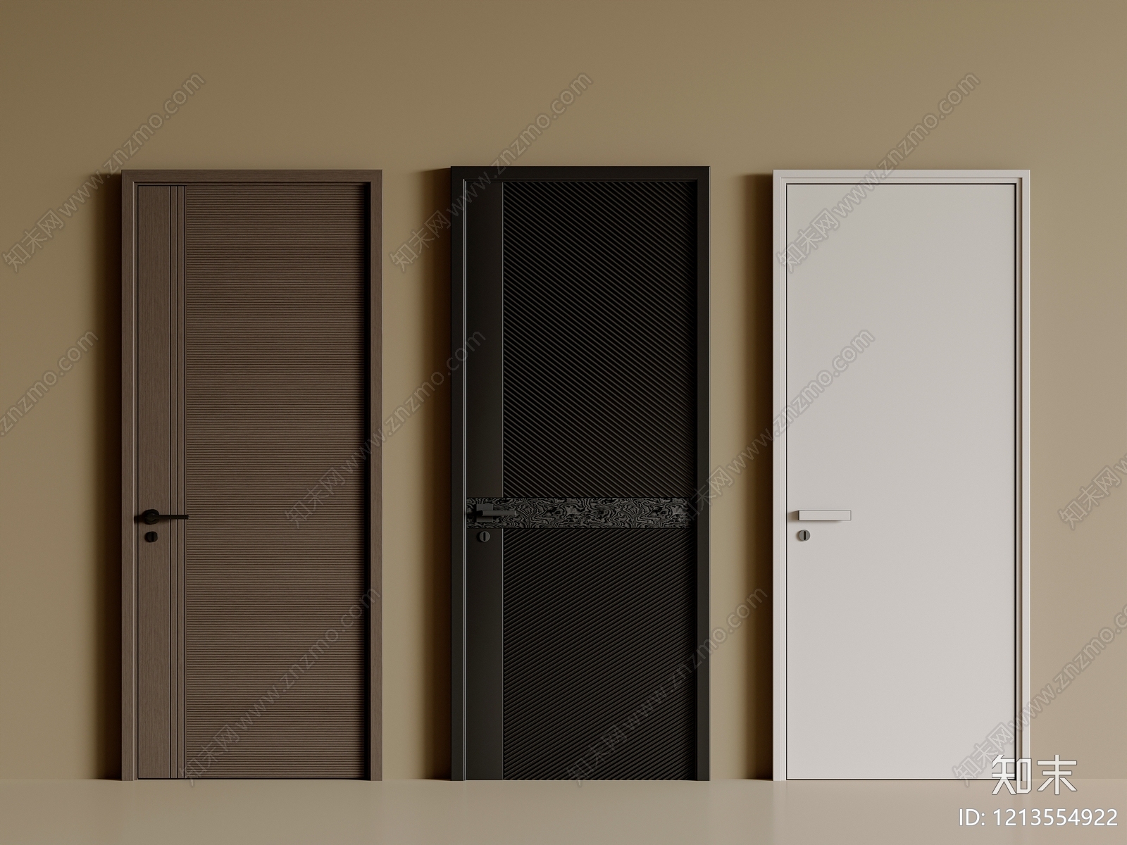 极简单开门3D模型下载【ID:1213554922】