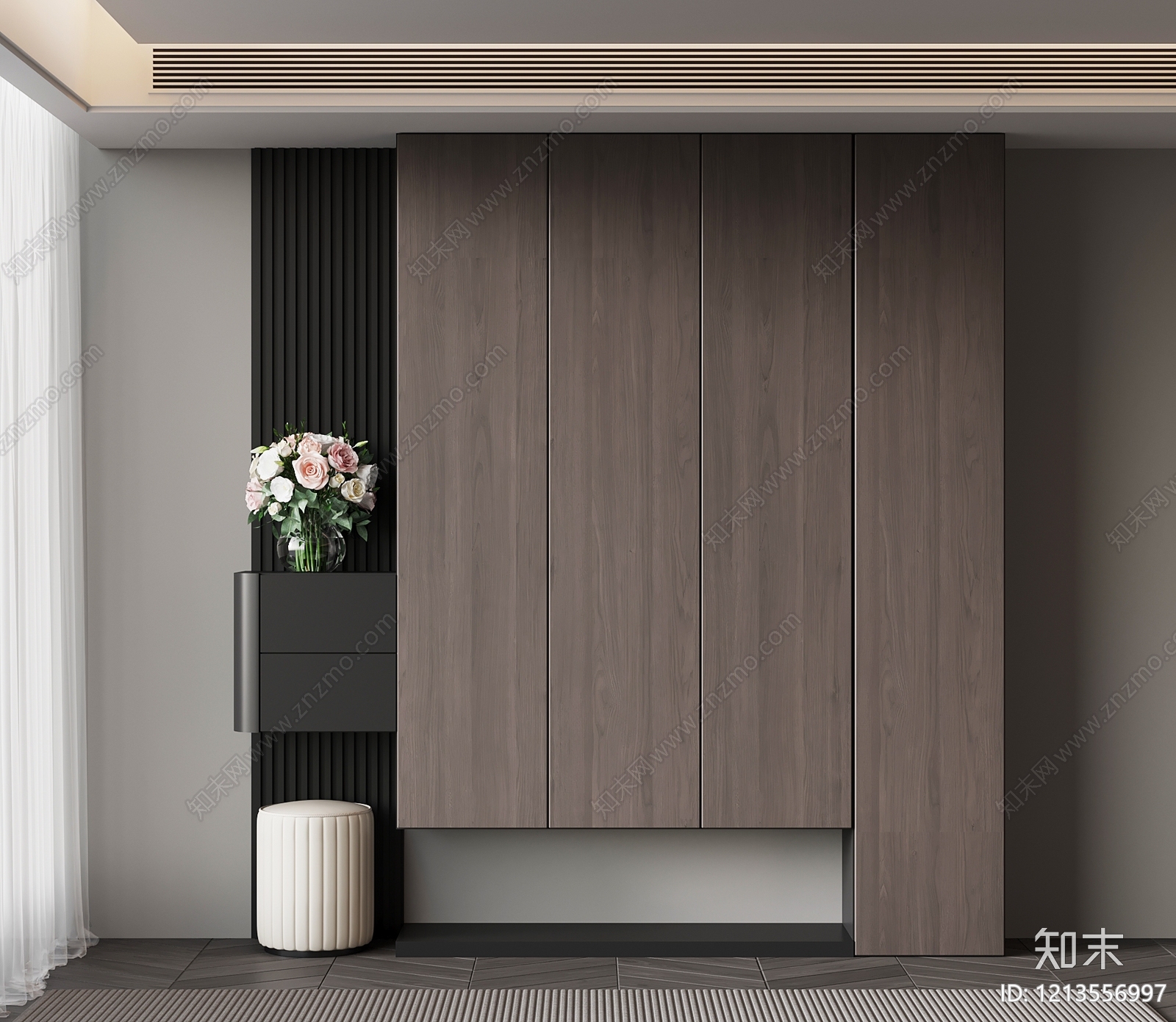 现代极简玄关SU模型下载【ID:1213556997】