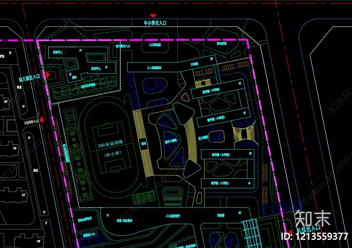 现代学校建筑施工图下载【ID:1213559377】