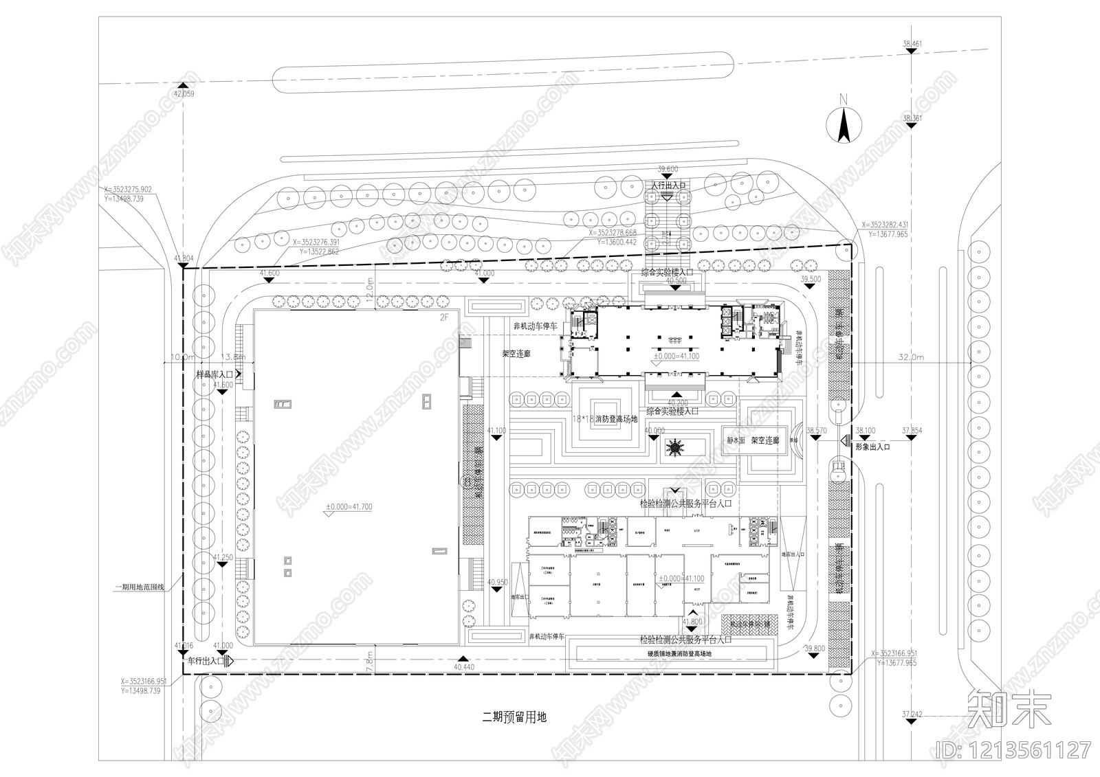 现代办公楼建筑施工图下载【ID:1213561127】