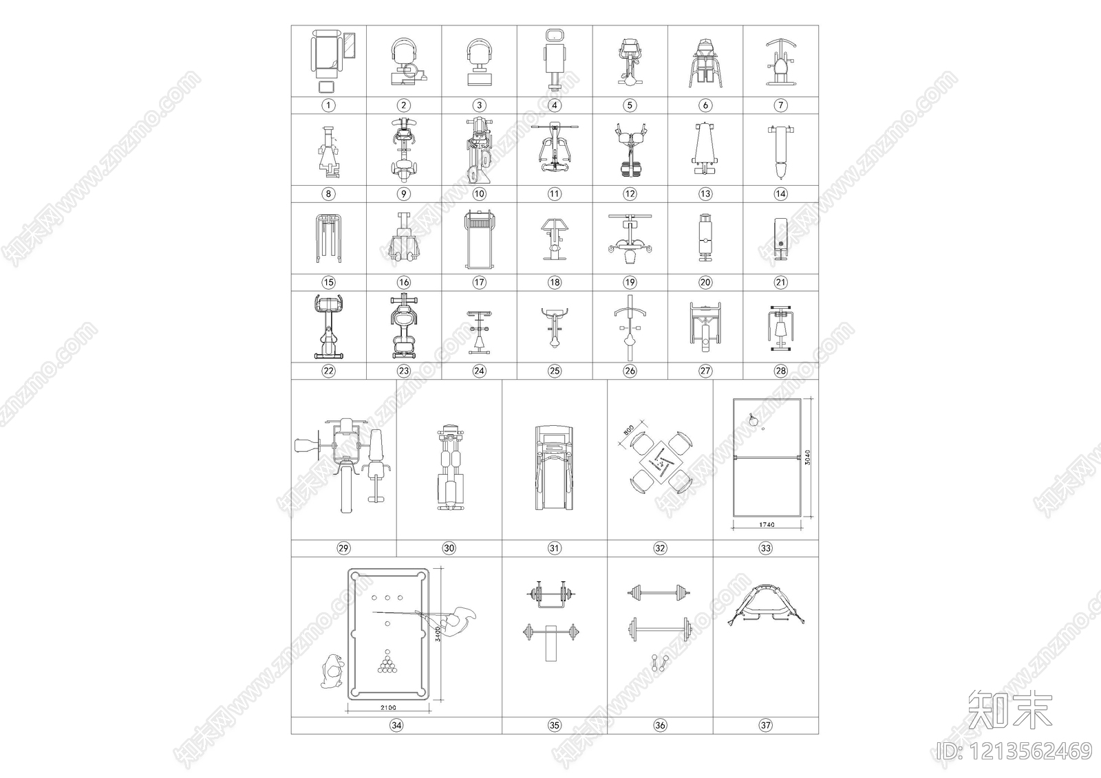 现代运动器材施工图下载【ID:1213562469】