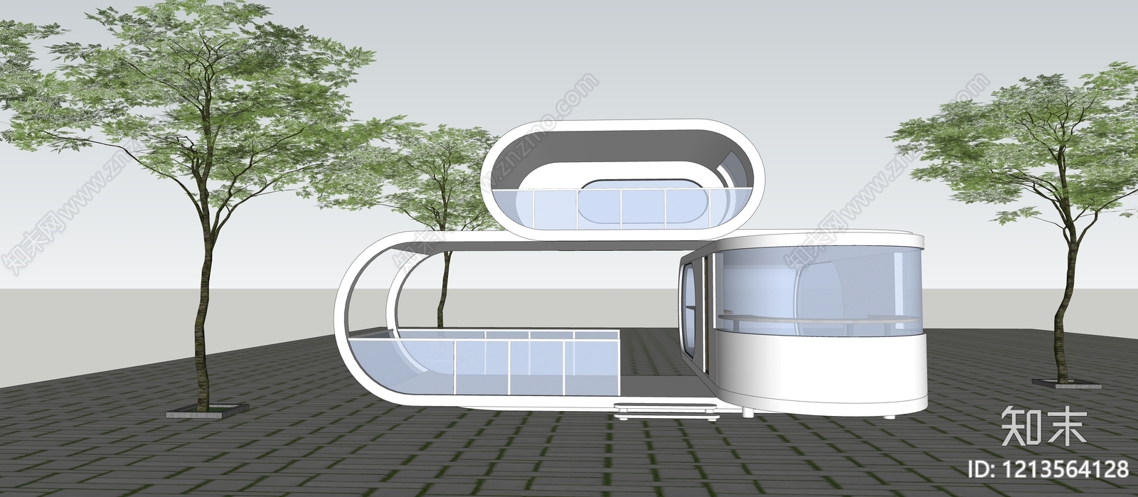 现代其他商业建筑SU模型下载【ID:1213564128】