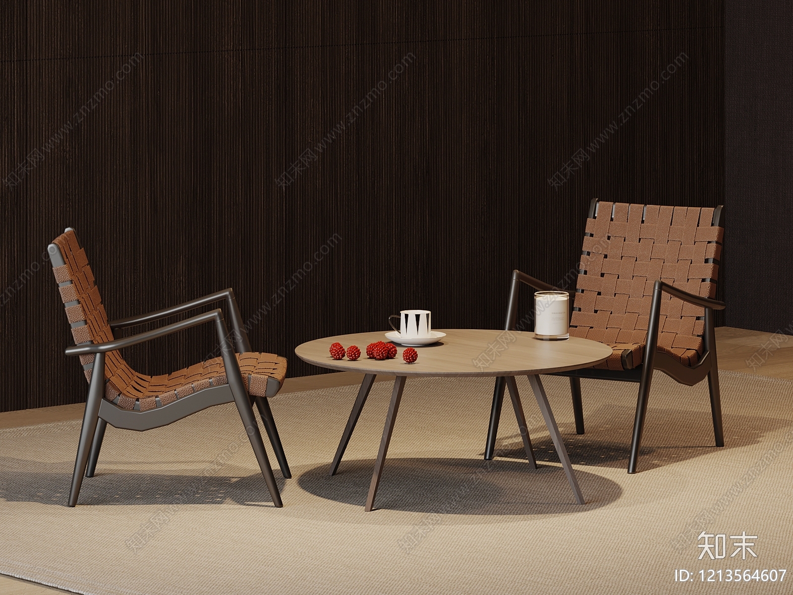 现代简约休闲椅3D模型下载【ID:1213564607】