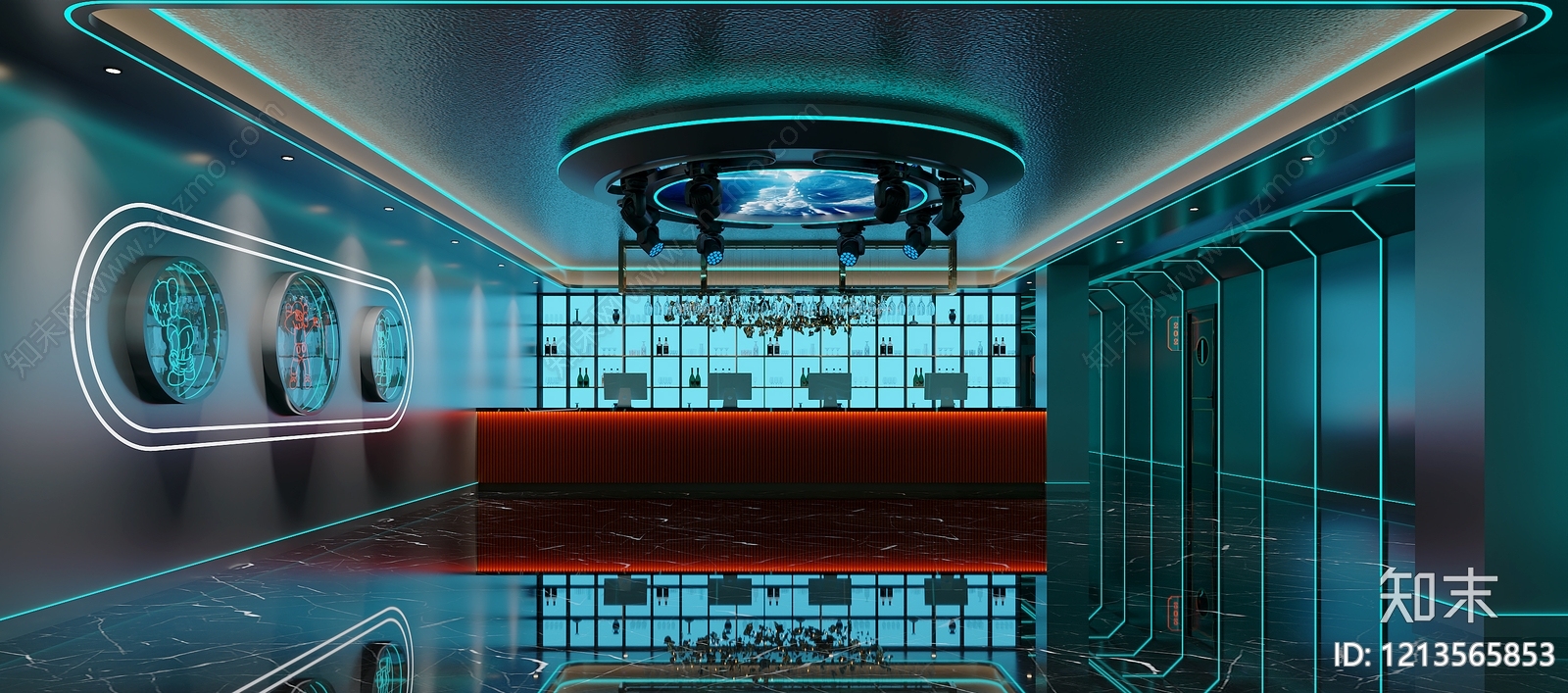 赛博朋克风KTV3D模型下载【ID:1213565853】