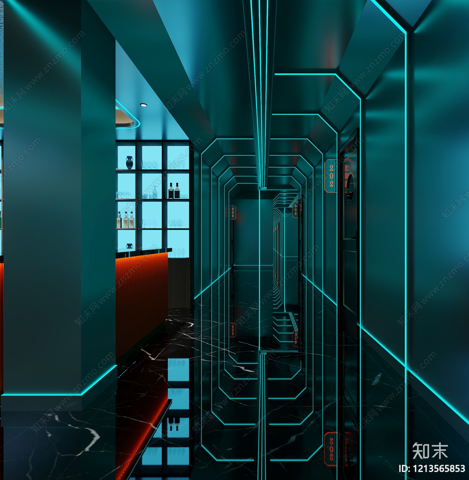 赛博朋克风KTV3D模型下载【ID:1213565853】