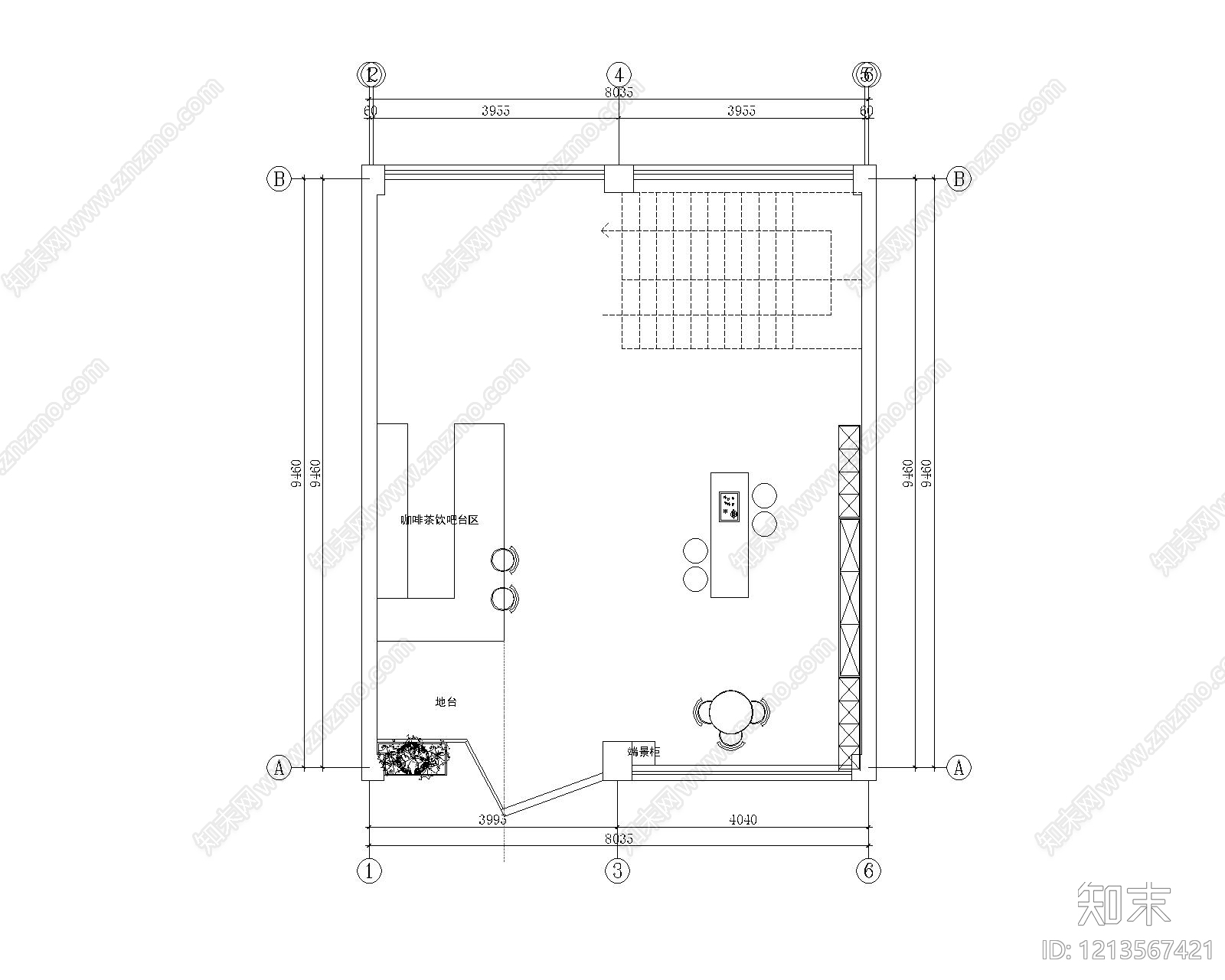 现代茶室cad施工图下载【ID:1213567421】