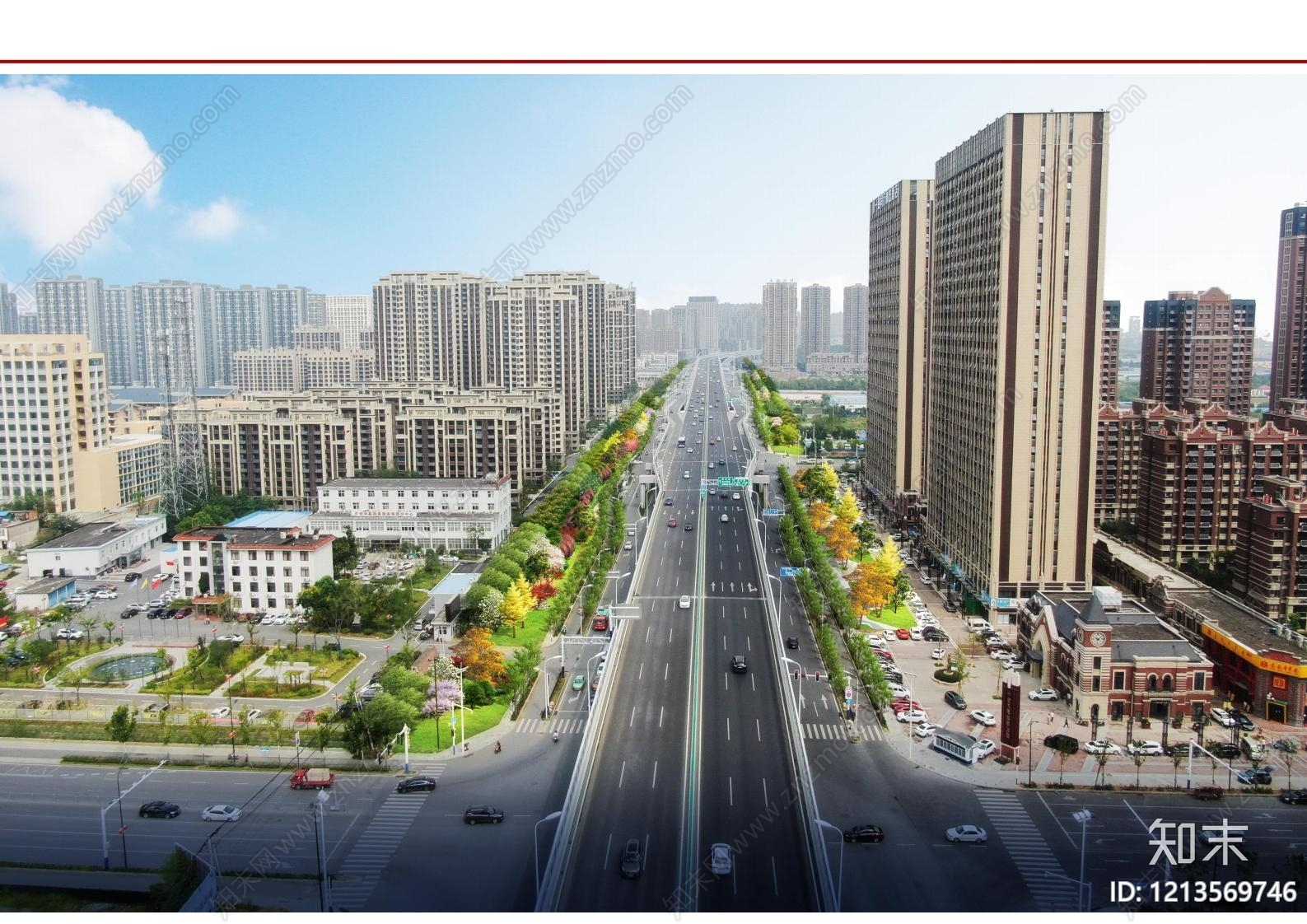 现代极简交通性街道景观下载【ID:1213569746】