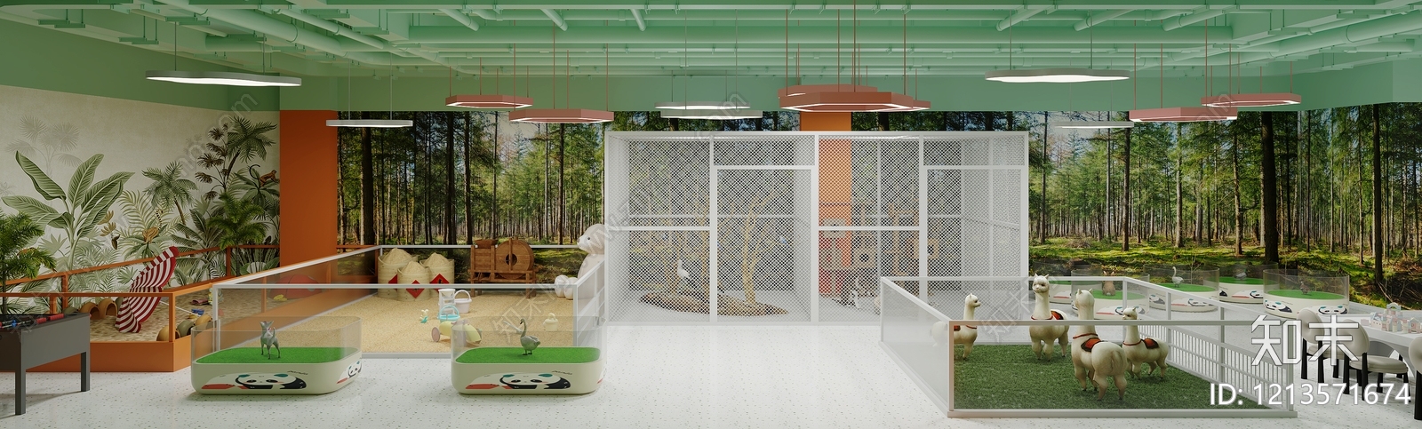 现代童趣风宠物店3D模型下载【ID:1213571674】